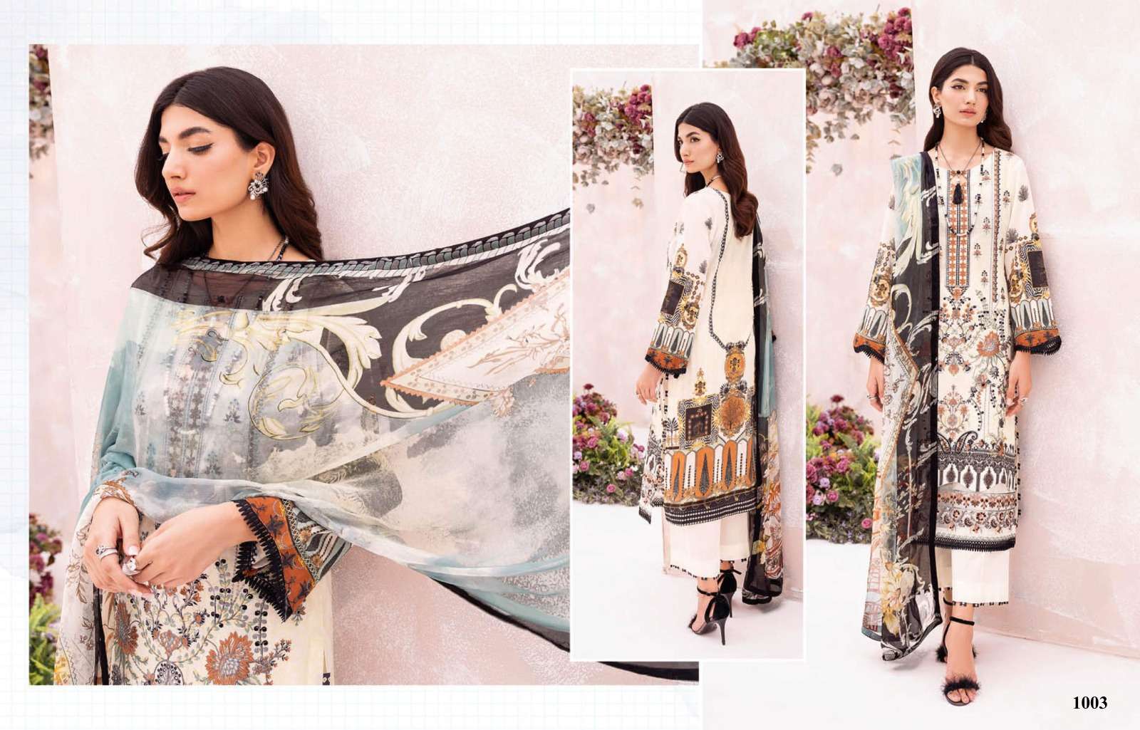 Mashaal By Fashid Wholesale 1001 To 1008 Series Beautiful Pakistani Suits Colorful Stylish Fancy Casual Wear & Ethnic Wear Pure Cotton Embroidered Dresses At Wholesale Price