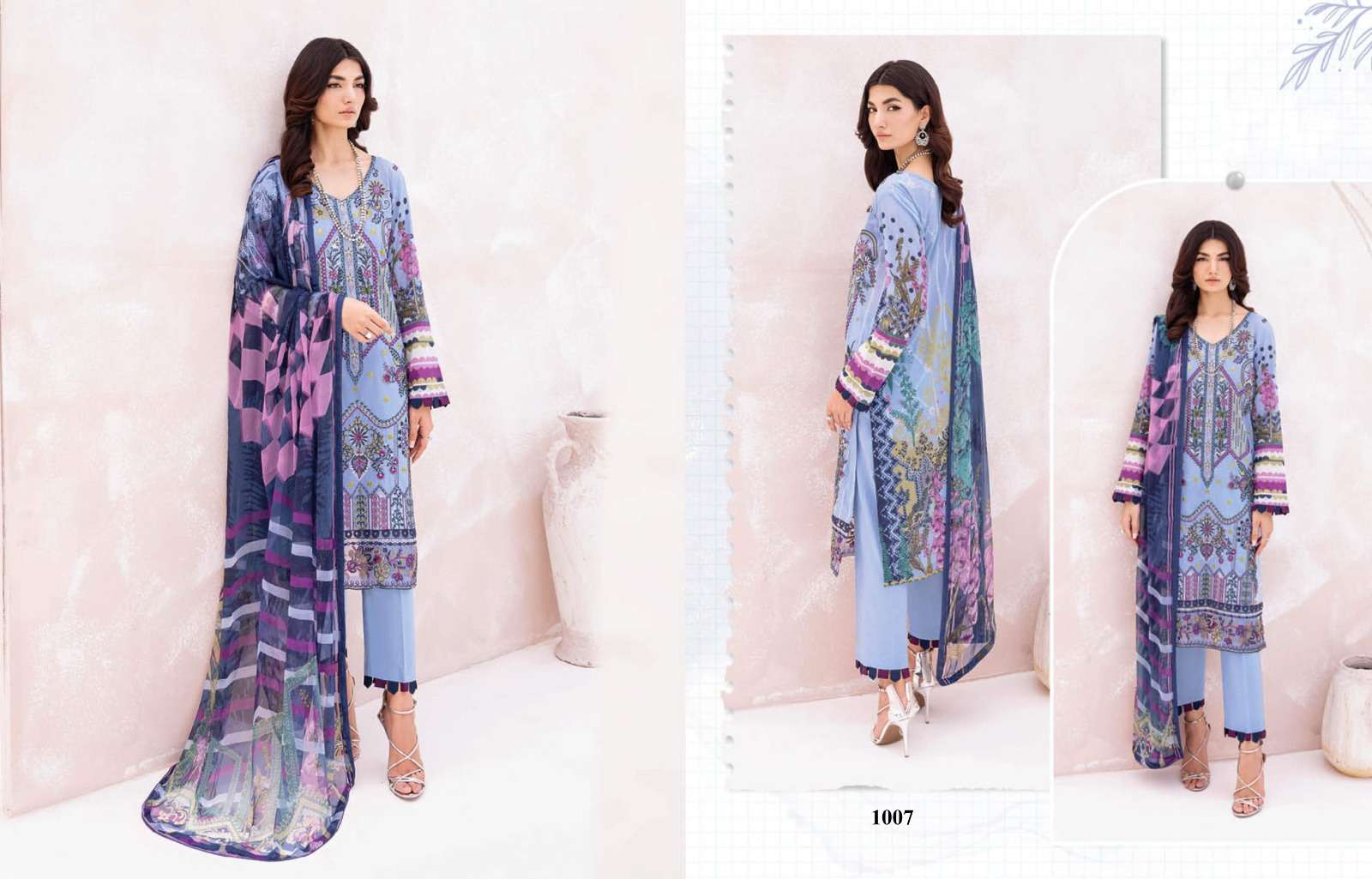 Mashaal By Fashid Wholesale 1001 To 1008 Series Beautiful Pakistani Suits Colorful Stylish Fancy Casual Wear & Ethnic Wear Pure Cotton Embroidered Dresses At Wholesale Price