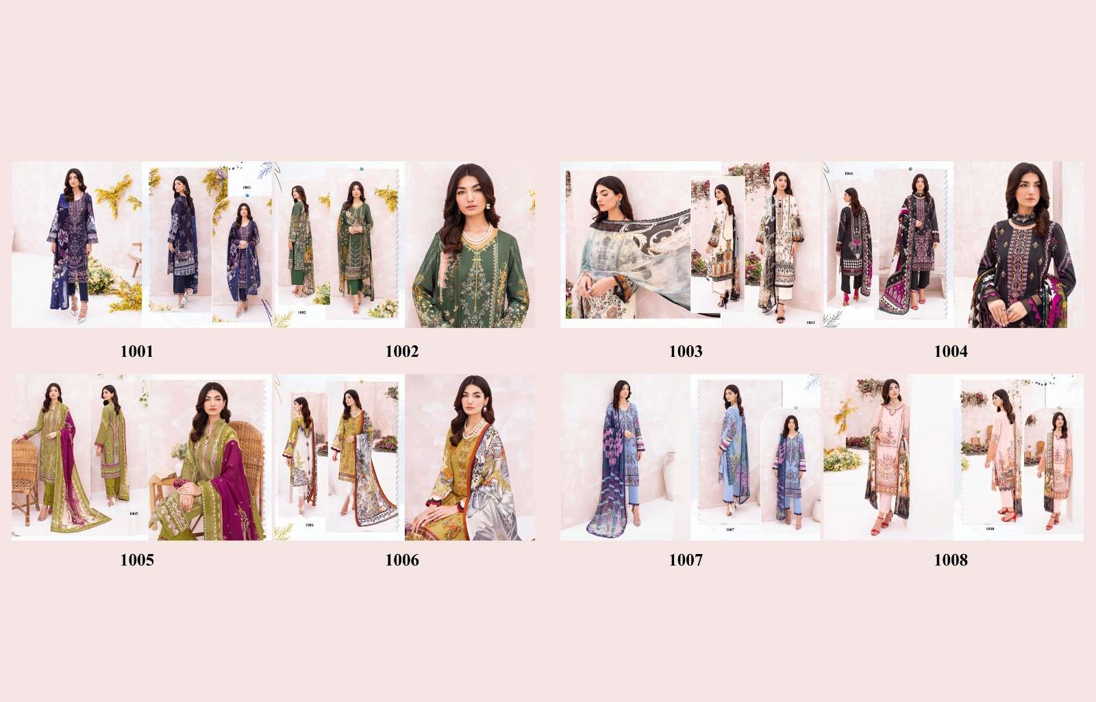 Mashaal By Fashid Wholesale 1001 To 1008 Series Beautiful Pakistani Suits Colorful Stylish Fancy Casual Wear & Ethnic Wear Pure Cotton Embroidered Dresses At Wholesale Price
