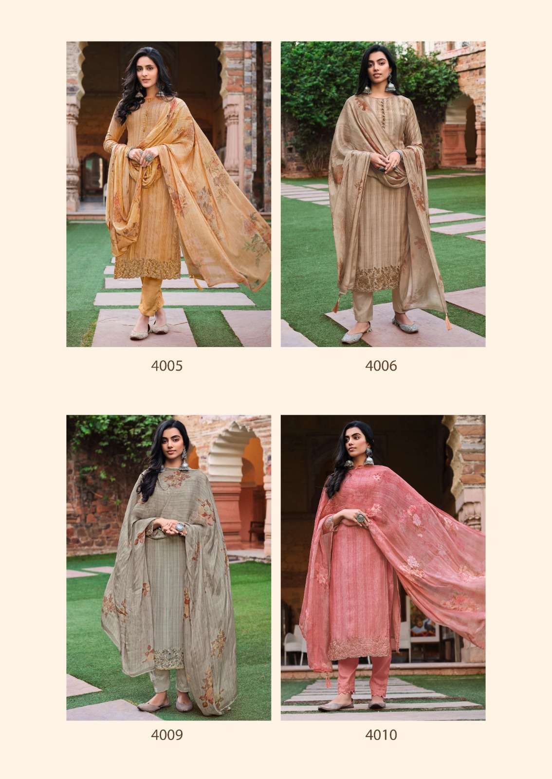 Adah By Bela Fashion 4005 To 4011 Series Beautiful Festive Suits Colorful Stylish Fancy Casual Wear & Ethnic Wear Pure Muslin Silk Dresses At Wholesale Price
