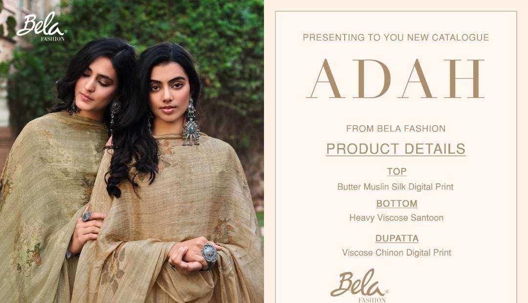 Adah By Bela Fashion 4005 To 4011 Series Beautiful Festive Suits Colorful Stylish Fancy Casual Wear & Ethnic Wear Pure Muslin Silk Dresses At Wholesale Price