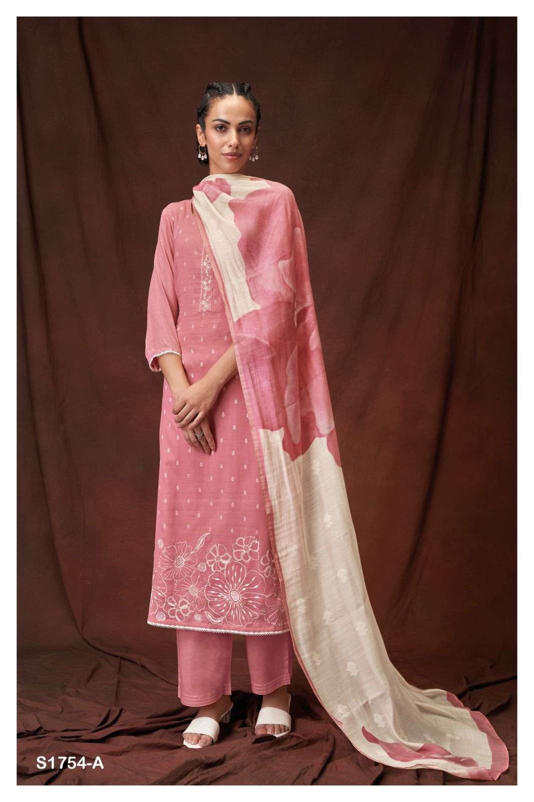 Teresa-1754 By Ganga Fashion 1754-A To 1754-B Series Designer Festive Suits Beautiful Fancy Stylish Colorful Party Wear & Occasional Wear Premium Cotton Dresses At Wholesale Price