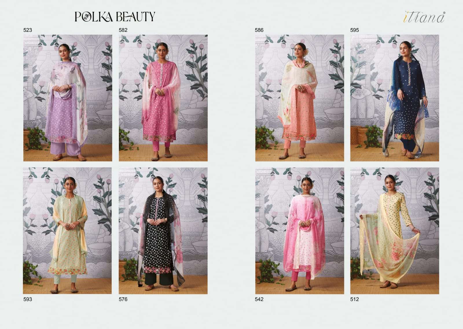 Polka Beauty By Itrana Beautiful Suits Colorful Stylish Fancy Casual Wear & Ethnic Wear Pure Lawn Cotton Dresses At Wholesale Price