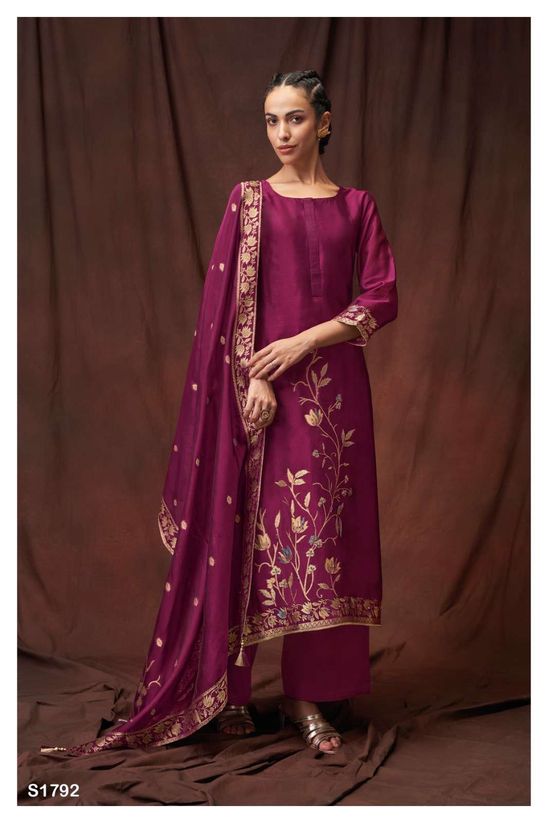 Chaitra-1792 By Ganga Fashion Designer Festive Suits Beautiful Fancy Stylish Colorful Party Wear & Occasional Wear Viscose Silk Embroidery Dresses At Wholesale Price