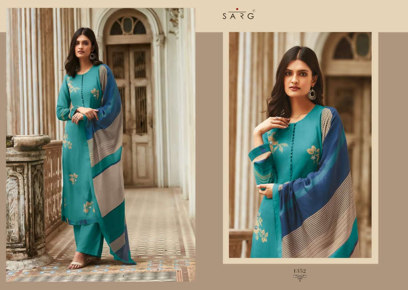 Aromatic Meadow By Sarg Beautiful Stylish Festive Suits Fancy Colorful Casual Wear & Ethnic Wear & Ready To Wear Pure Lawn Cotton Print Dresses At Wholesale Price