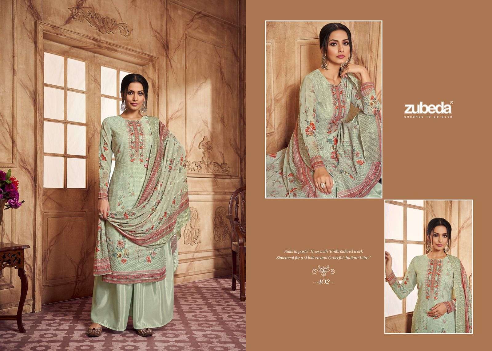 Pakiza By Zubeda 401 To 406 Series Beautiful Festive Suits Stylish Colorful Fancy Casual Wear & Ethnic Wear Georgette Embroidered Dresses At Wholesale Price