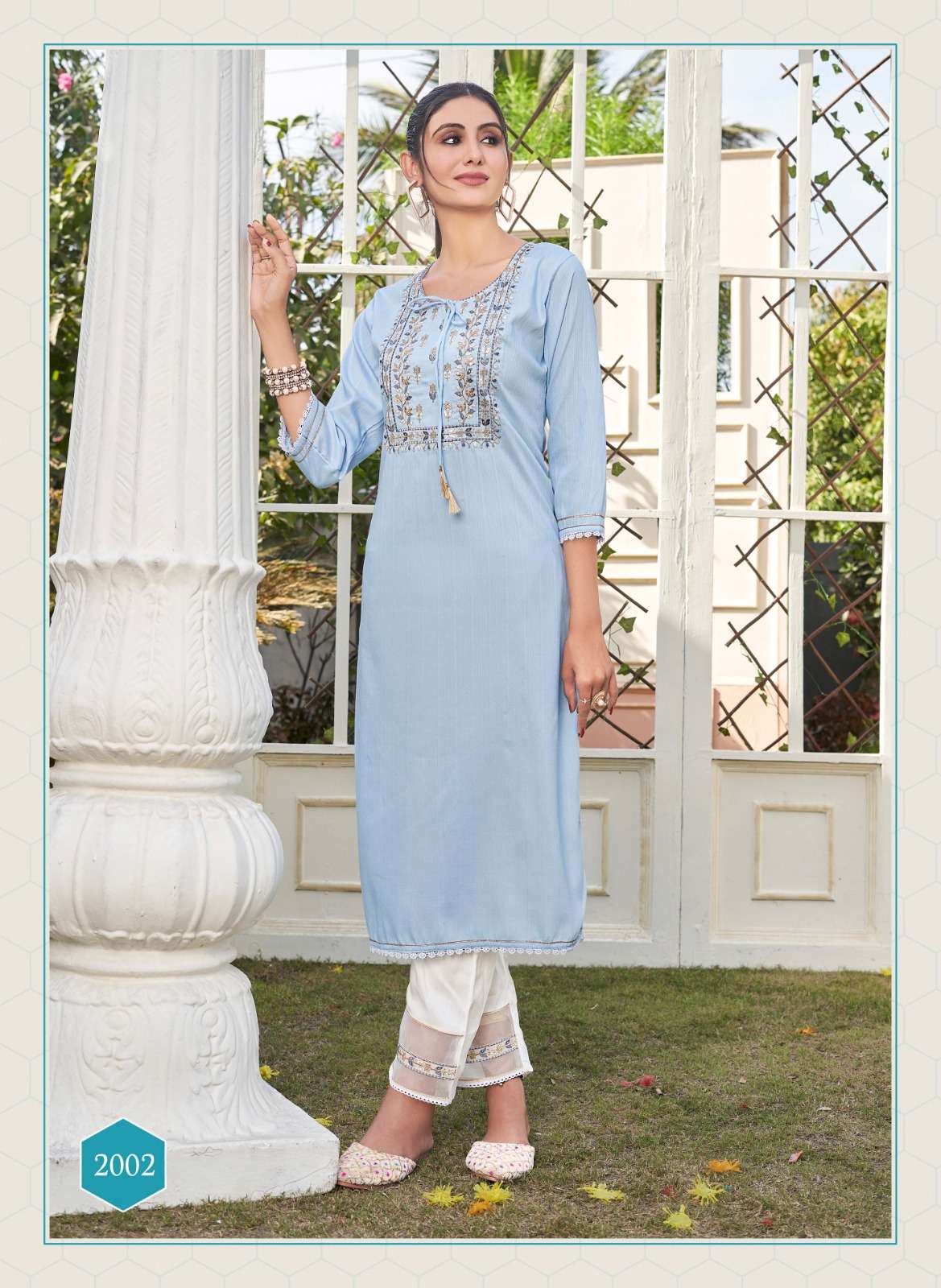 Summer Girl Vol-2 By Hinaya 2001 To 2004 Series Designer Stylish Fancy Colorful Beautiful Party Wear & Ethnic Wear Collection Pure Rayon Embroidered Kurtis With Pants At Wholesale Price