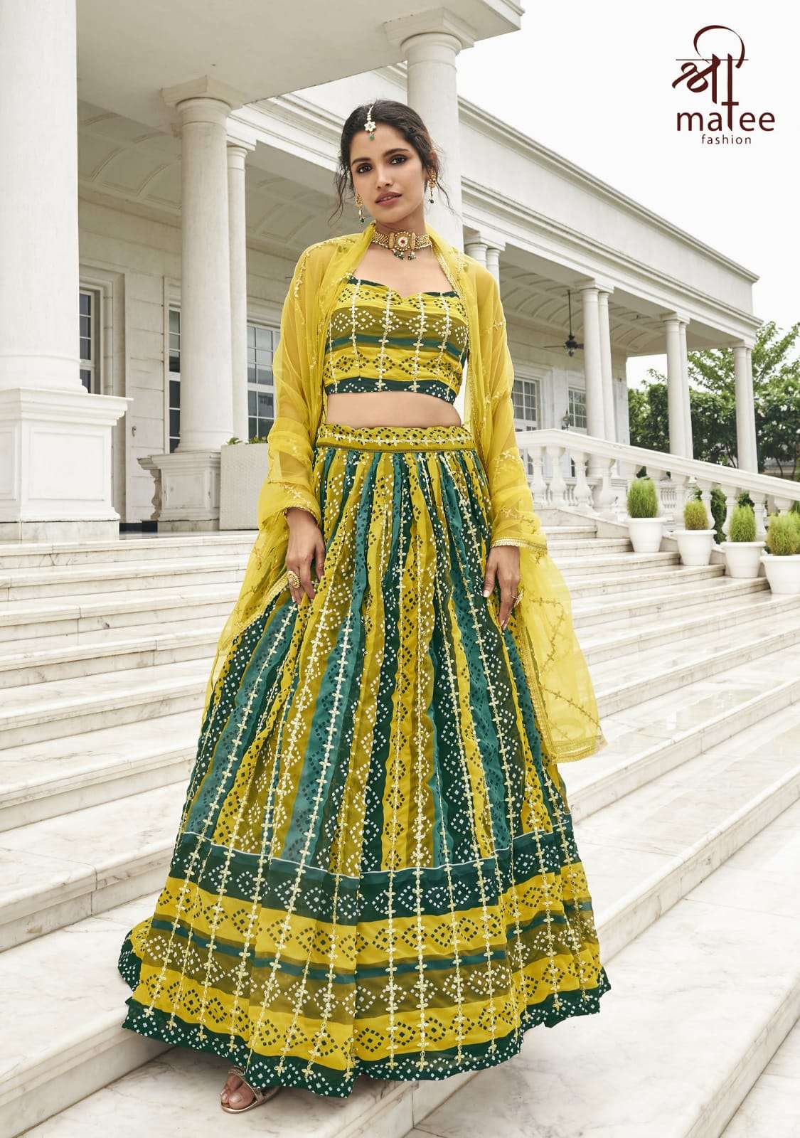 Kiasha By Shree Matee Fashion 145 To 148 Series Designer Beautiful Festive Collection Occasional Wear & Party Wear Pure Faux Georgette Lehengas At Wholesale Price