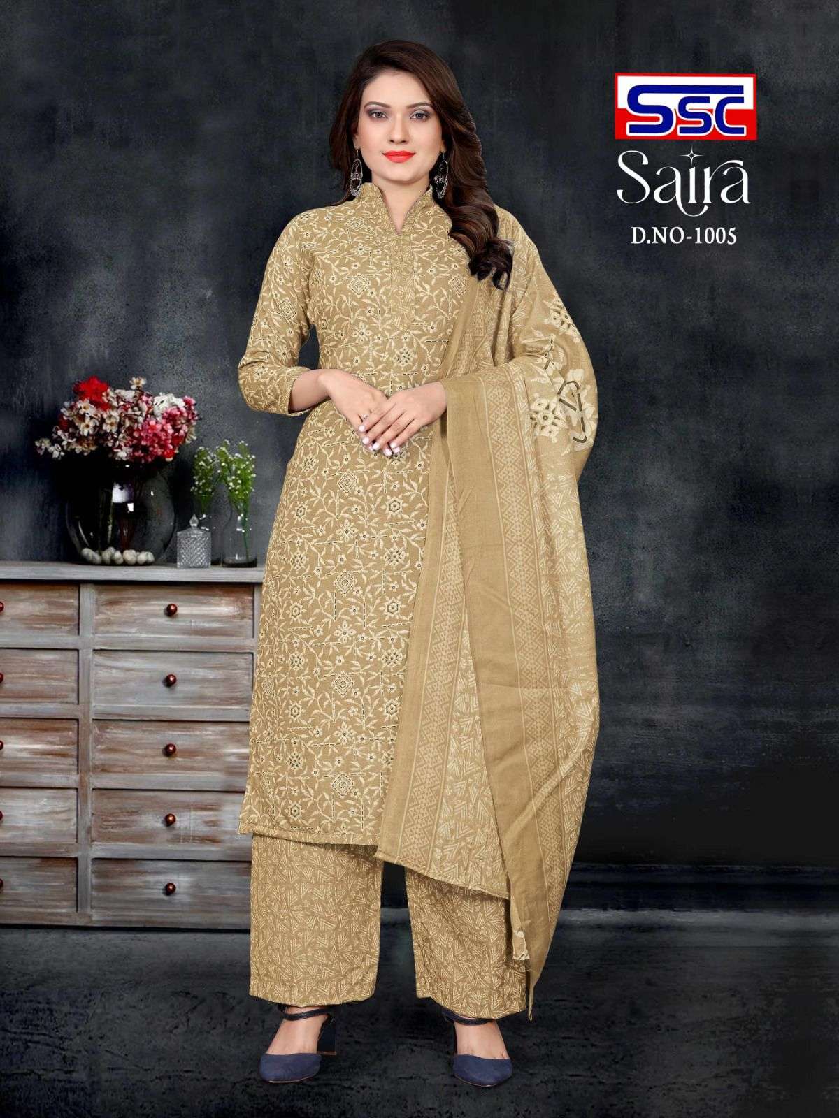 Saira By Shree Shanti Creation 1001 To 1012 Series Beautiful Festive Suits Colorful Stylish Fancy Casual Wear & Ethnic Wear Pure Cotton Print Dresses At Wholesale Price