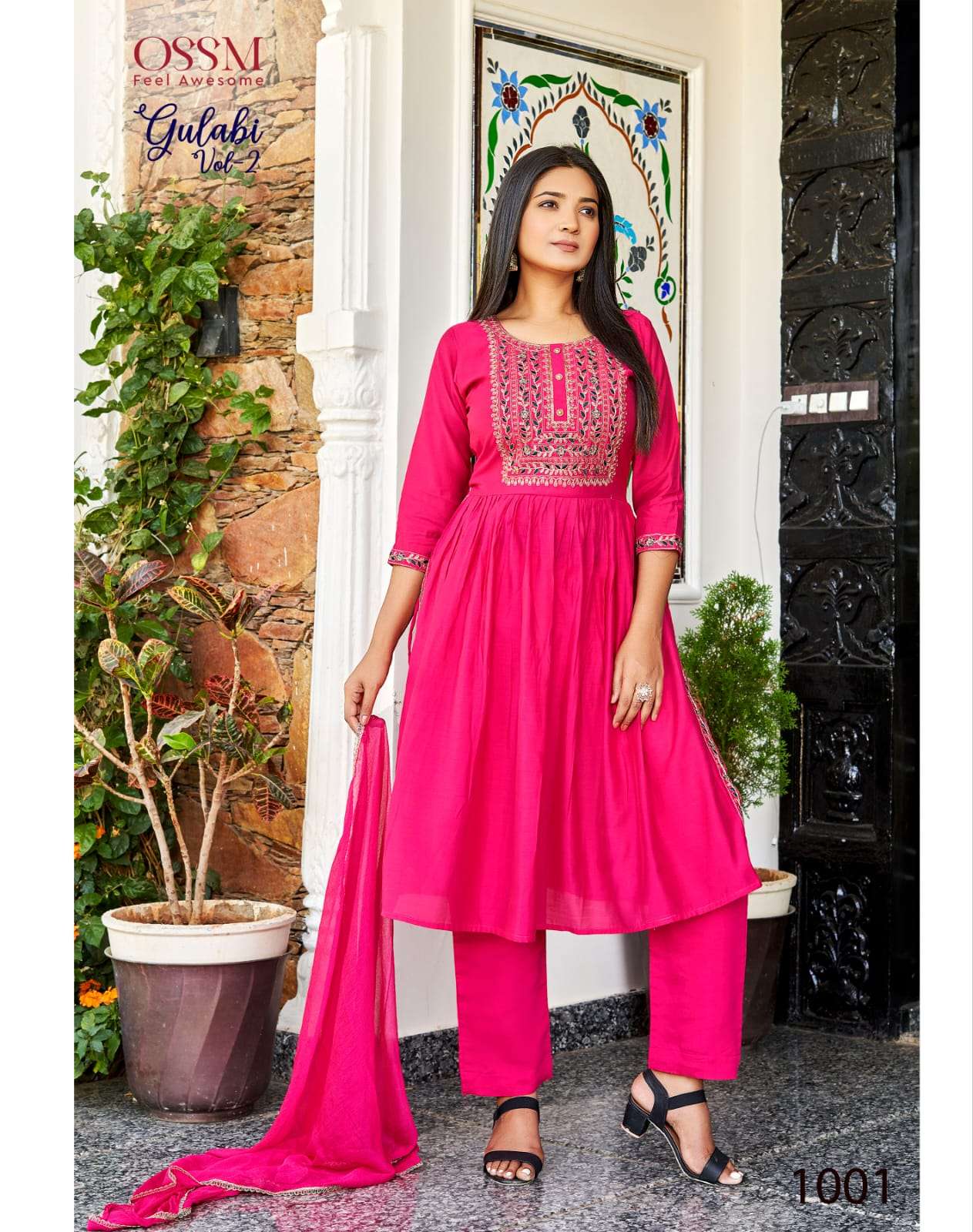 Taj Cotton Party Wear Ladies Orange Long Dress at Rs 985/piece in