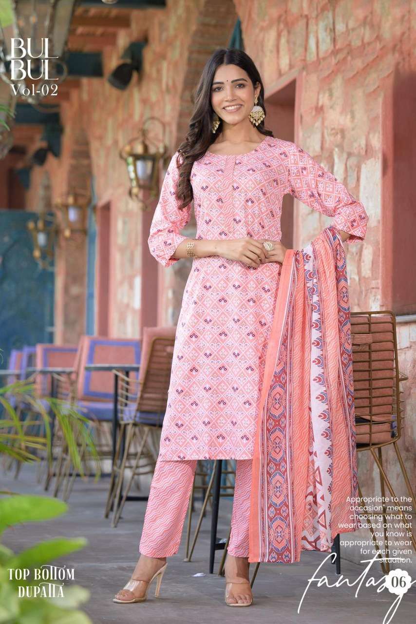 Bulbul Vol-2 By Fashid Wholesale 01 To 08 Series Designer Festive Suits Collection Beautiful Stylish Fancy Colorful Party Wear & Occasional Wear Rayon Print Dresses At Wholesale Price