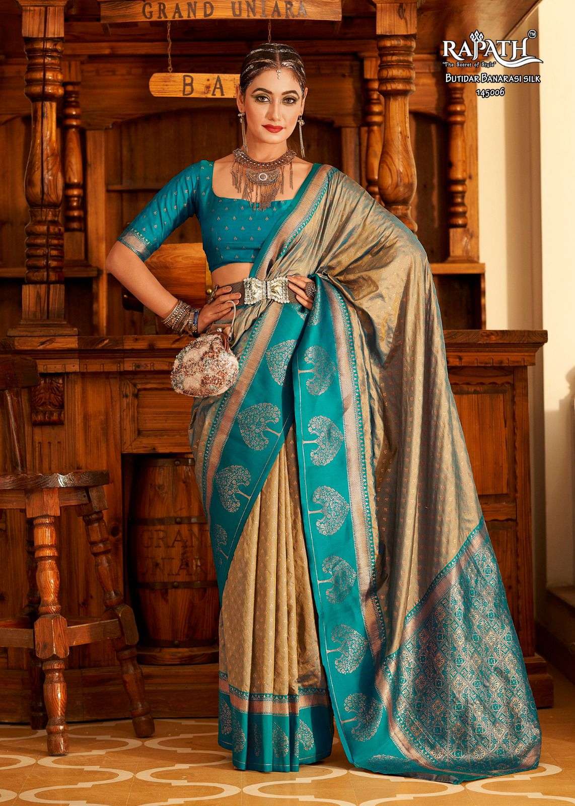 Vrishabha Silk By Rajpath 145001 To 145008 Series Indian Traditional Wear Collection Beautiful Stylish Fancy Colorful Party Wear & Occasional Wear Banarasi Silk Sarees At Wholesale Price