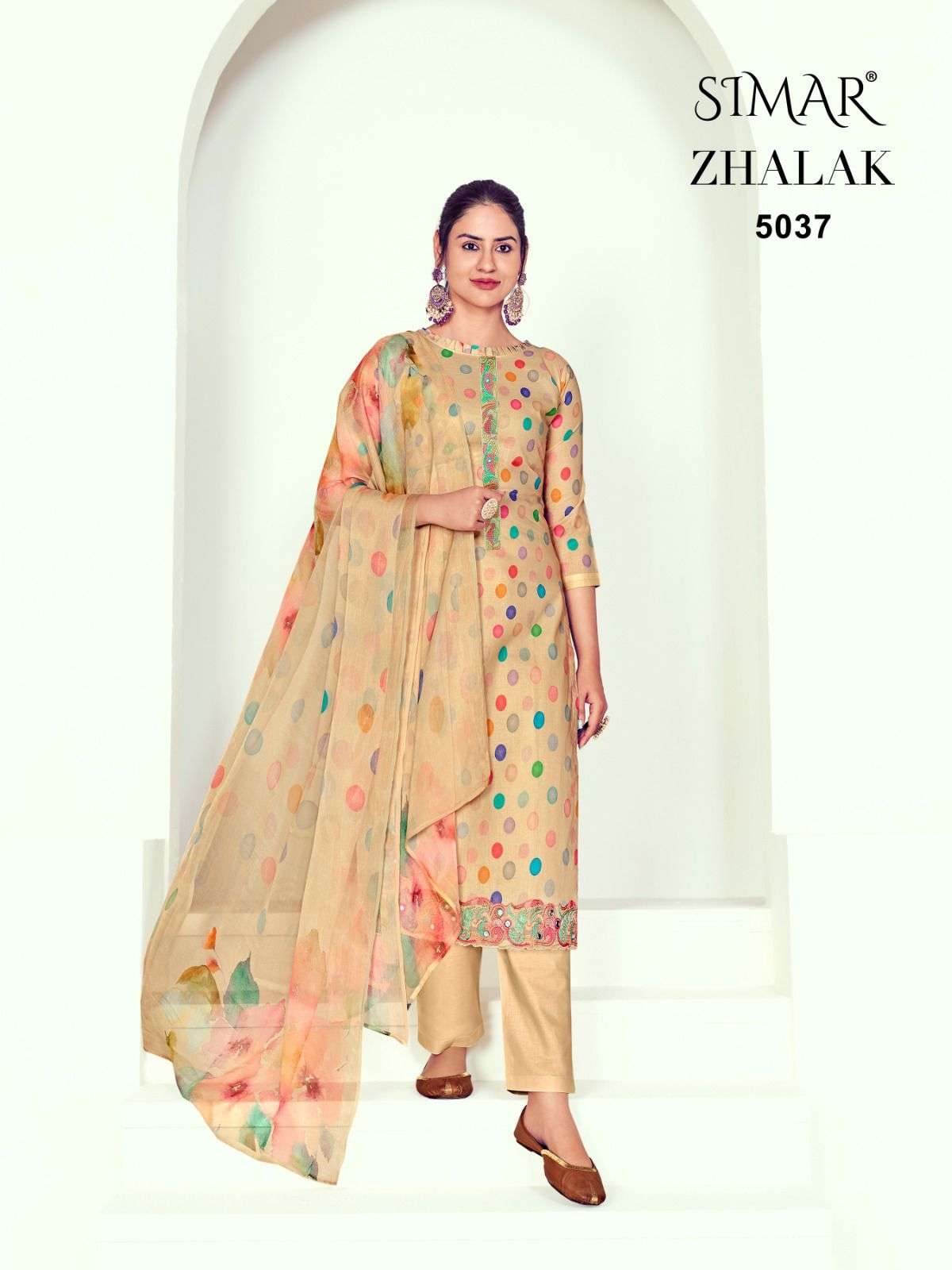 Zhalak By Glossy 5031 To 5038 Series Designer Festive Suits Collection Beautiful Stylish Fancy Colorful Party Wear & Occasional Wear Pure Cotton Print Dresses At Wholesale Price