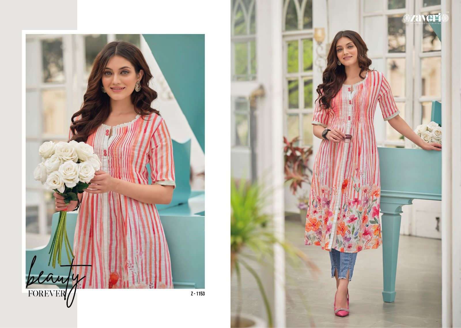 Queen By Zaveri 1152 To 1154 Series Beautiful Stylish Fancy Colorful Casual Wear & Ethnic Wear Heavy Linen Kurtis At Wholesale Price