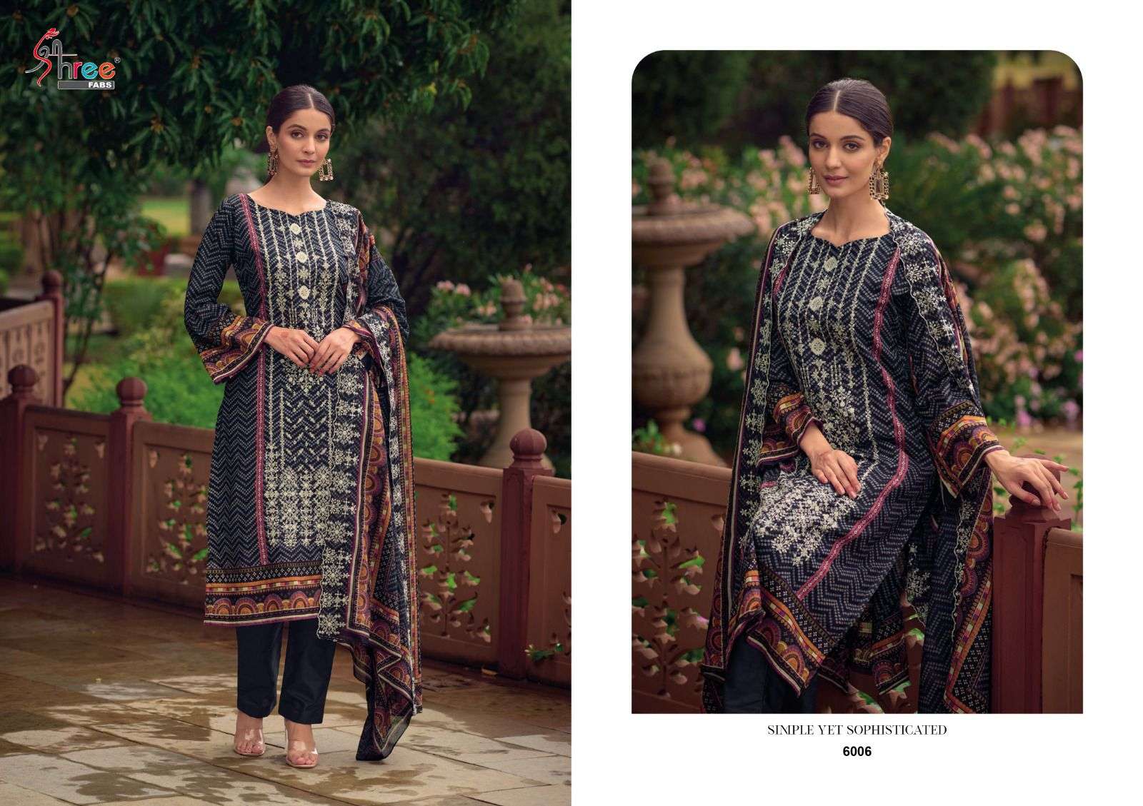 Bin Saeed Lawn Collection Vol-6 By Shree Fabs 6001 To 6006 Series Designer Pakistani Suits Beautiful Fancy Stylish Colorful Party Wear & Occasional Wear Pure Lawn Print With Embroidery Dresses At Wholesale Price