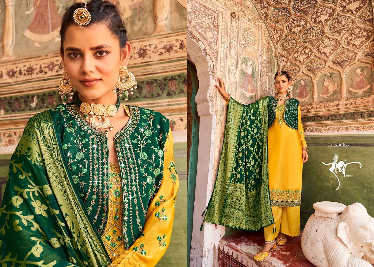 Prem Leela By Radha Trendz 961 To 966 Series Beautiful Festive Suits Colorful Stylish Fancy Casual Wear & Ethnic Wear Silk Georgette Embroidered Dresses At Wholesale Price