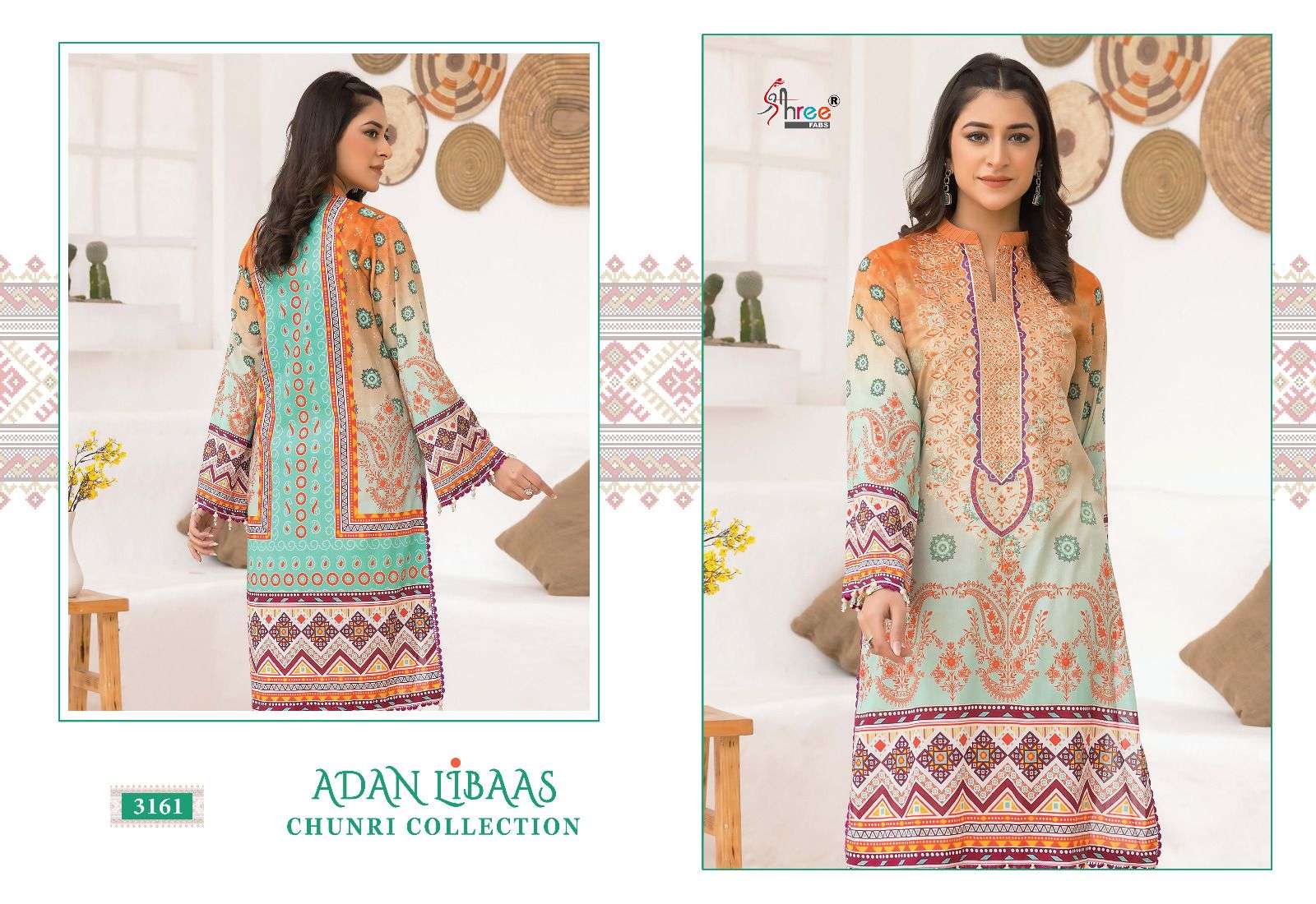 Adan Libaas Chunri Collection By Shree Fabs 3160 To 3165 Series Beautiful Pakistani Suits Colorful Stylish Fancy Casual Wear & Ethnic Wear Pure Cotton Print With Embroidered Dresses At Wholesale Price