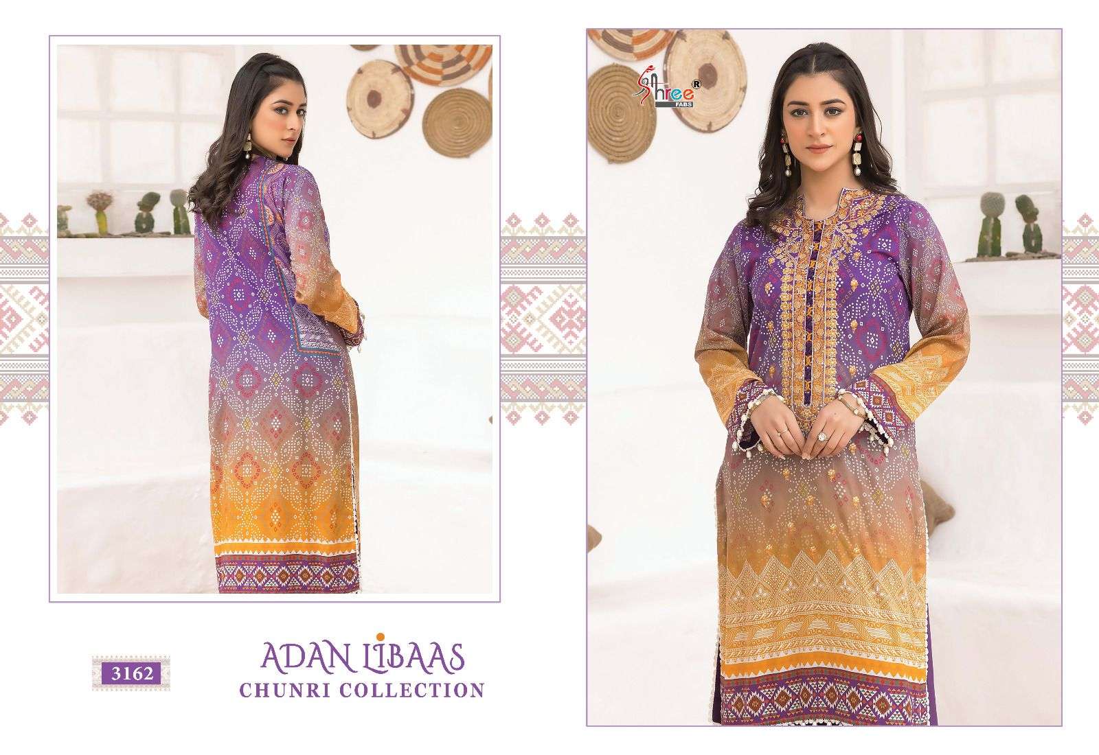 Adan Libaas Chunri Collection By Shree Fabs 3160 To 3165 Series Beautiful Pakistani Suits Colorful Stylish Fancy Casual Wear & Ethnic Wear Pure Cotton Print With Embroidered Dresses At Wholesale Price