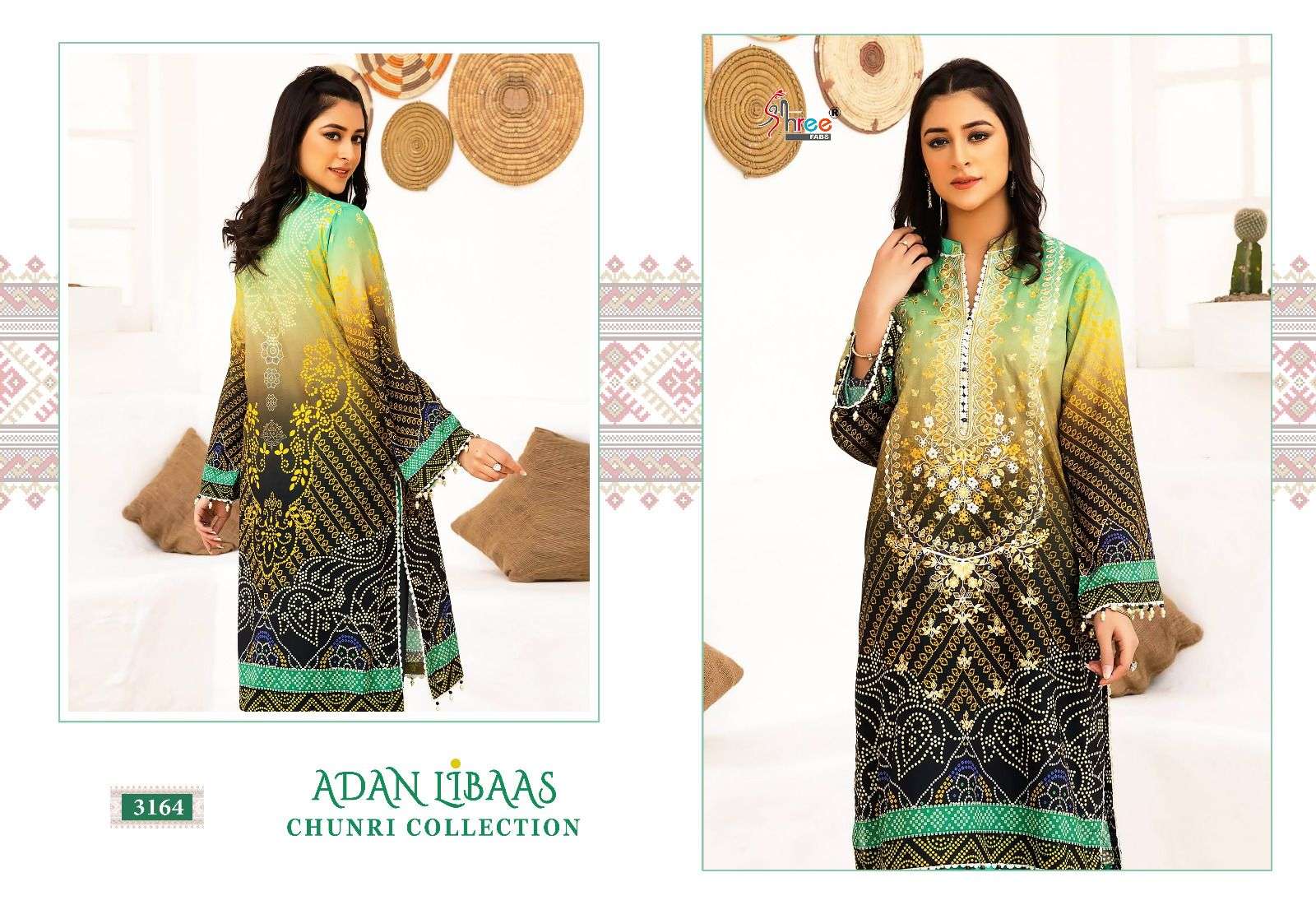 Adan Libaas Chunri Collection By Shree Fabs 3160 To 3165 Series Beautiful Pakistani Suits Colorful Stylish Fancy Casual Wear & Ethnic Wear Pure Cotton Print With Embroidered Dresses At Wholesale Price