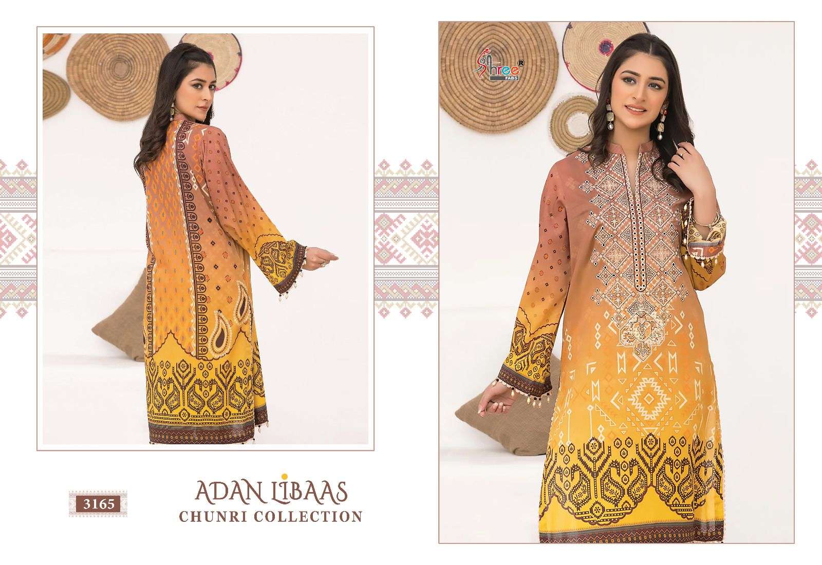 Adan Libaas Chunri Collection By Shree Fabs 3160 To 3165 Series Beautiful Pakistani Suits Colorful Stylish Fancy Casual Wear & Ethnic Wear Pure Cotton Print With Embroidered Dresses At Wholesale Price