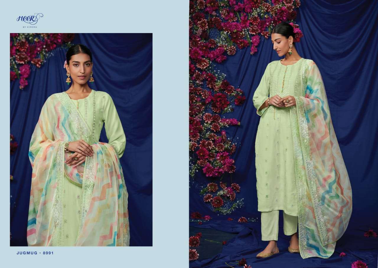 Jugmug By Kimora Fashion 8991 To 8998 Series Beautiful Festive Suits Stylish Colorful Fancy Casual Wear & Ethnic Wear Pure Cotton Lawn Print With Embroidered Dresses At Wholesale Price