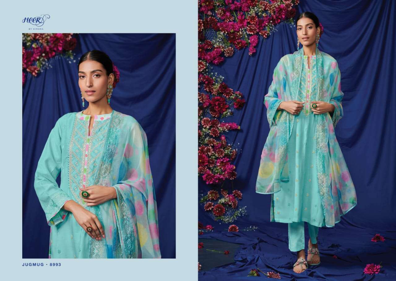Jugmug By Kimora Fashion 8991 To 8998 Series Beautiful Festive Suits Stylish Colorful Fancy Casual Wear & Ethnic Wear Pure Cotton Lawn Print With Embroidered Dresses At Wholesale Price