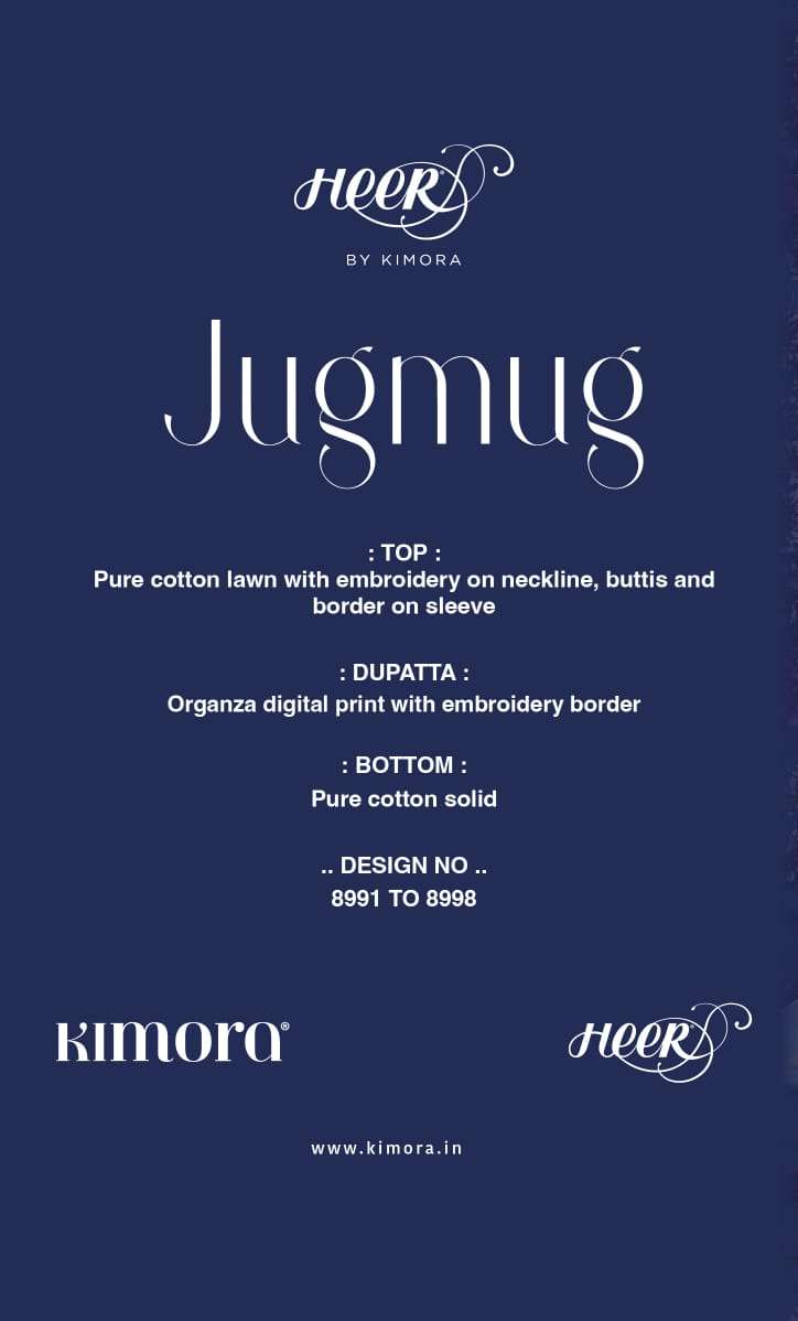 Jugmug By Kimora Fashion 8991 To 8998 Series Beautiful Festive Suits Stylish Colorful Fancy Casual Wear & Ethnic Wear Pure Cotton Lawn Print With Embroidered Dresses At Wholesale Price