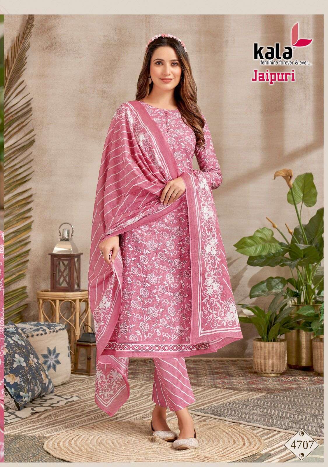 Jaipuri Vol-2 By Kala 4701 To 4712 Series Beautiful Suits Colorful Stylish Fancy Casual Wear Pure Cotton Print Dresses At Wholesale Price