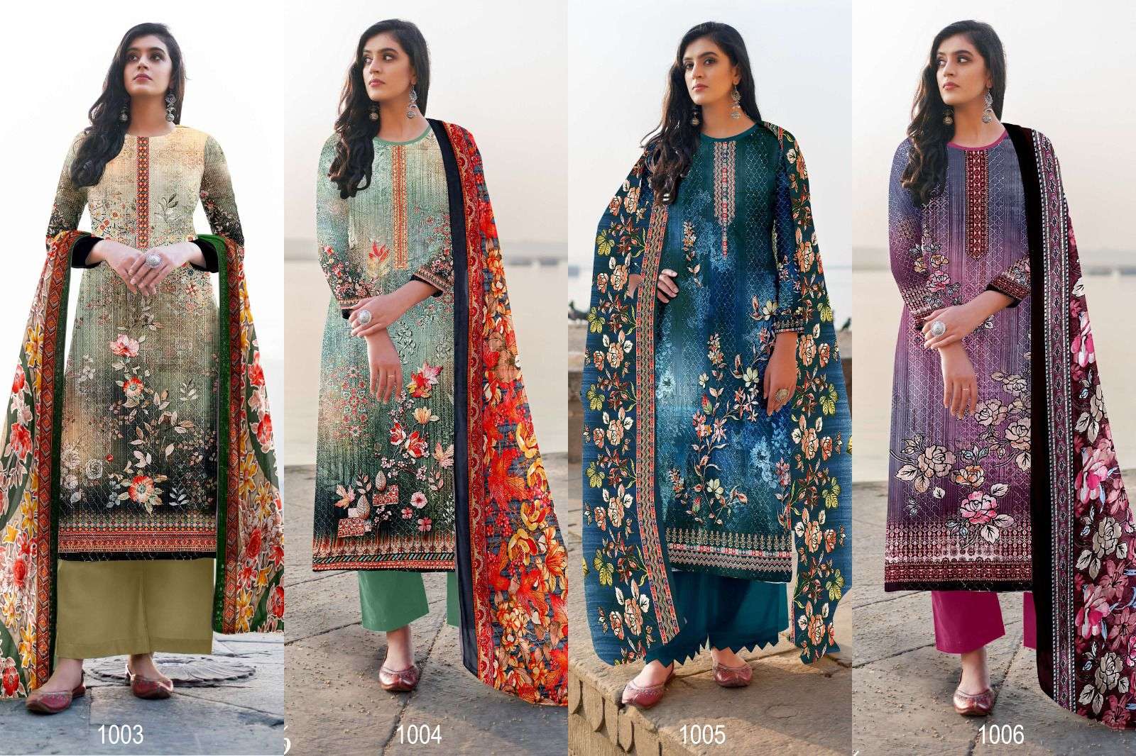 Starlight By Shree Shanti Creation 1001 To 1008 Series Designer Festive Suits Beautiful Fancy Stylish Colorful Party Wear & Occasional Wear Pure Cotton Print With Embroidery Dresses At Wholesale Price