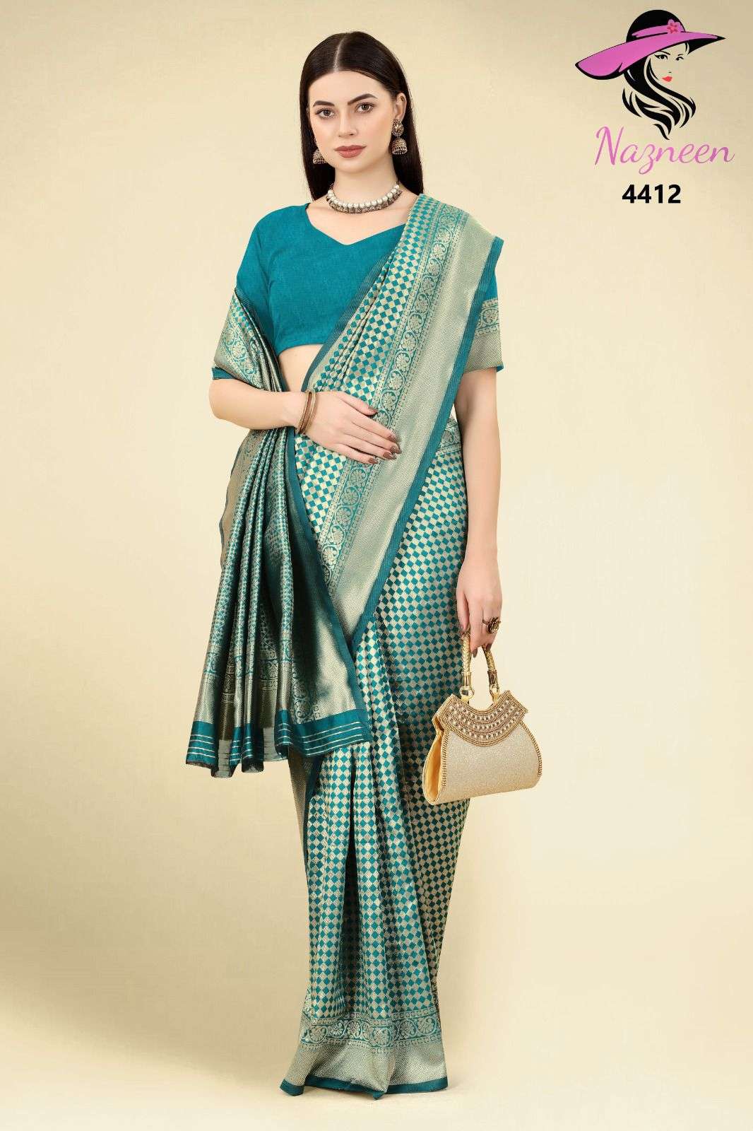 Anamika By Nazneen 4409 To 4413 Series Indian Traditional Wear Collection Beautiful Stylish Fancy Colorful Party Wear & Occasional Wear Banarasi Jacquard Sarees At Wholesale Price