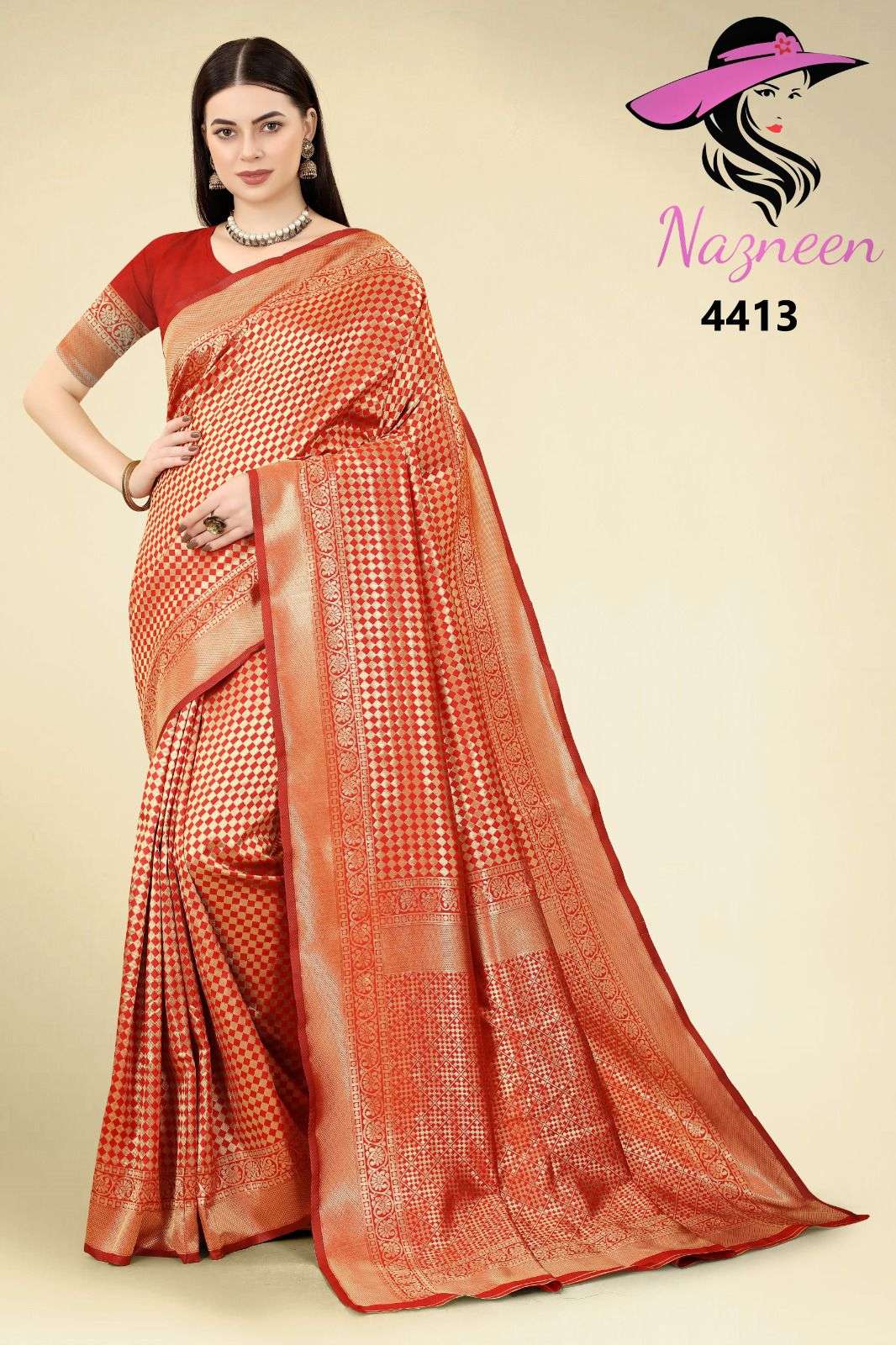 Anamika By Nazneen 4409 To 4413 Series Indian Traditional Wear Collection Beautiful Stylish Fancy Colorful Party Wear & Occasional Wear Banarasi Jacquard Sarees At Wholesale Price