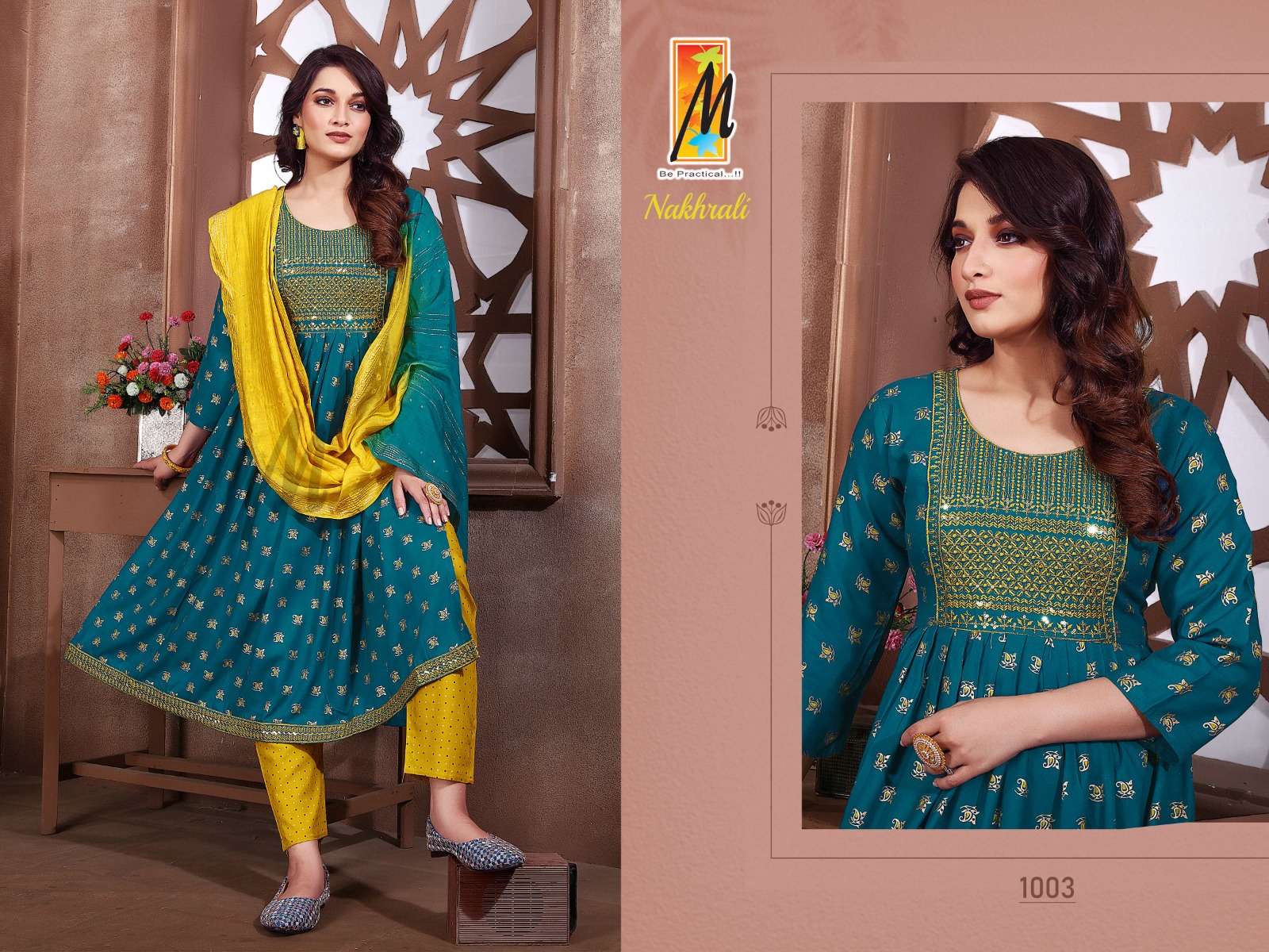 Nakhrali By Master 1001 To 1008 Series Beautiful Suits Colorful Stylish Fancy Casual Wear & Ethnic Wear Rayon With Work Dresses At Wholesale Price
