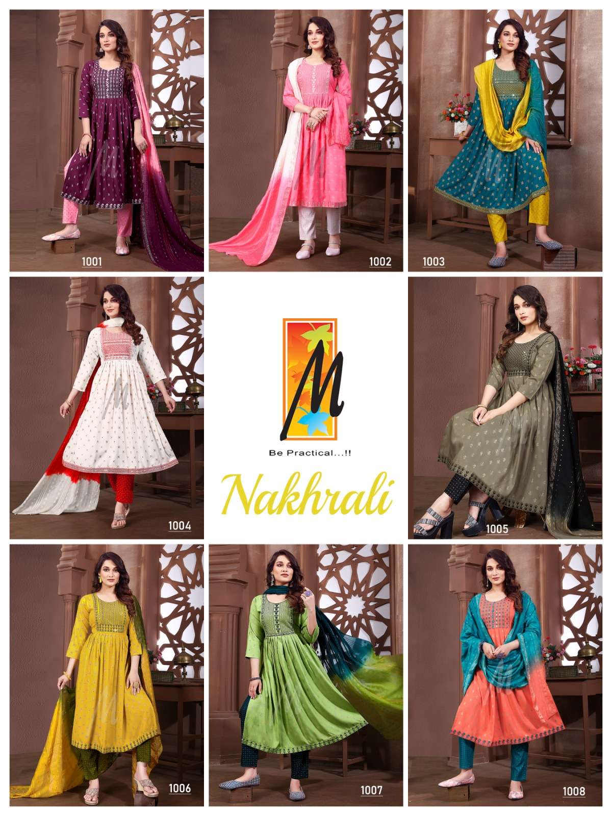 Nakhrali By Master 1001 To 1008 Series Beautiful Suits Colorful Stylish Fancy Casual Wear & Ethnic Wear Rayon With Work Dresses At Wholesale Price