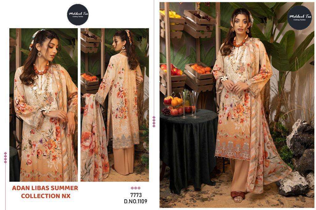 Adan Libas Summer Collection Nx By Mehboob Tex Beautiful Pakistani Suits Colorful Stylish Fancy Casual Wear & Ethnic Wear Pure Cotton Embroidered Dresses At Wholesale Price