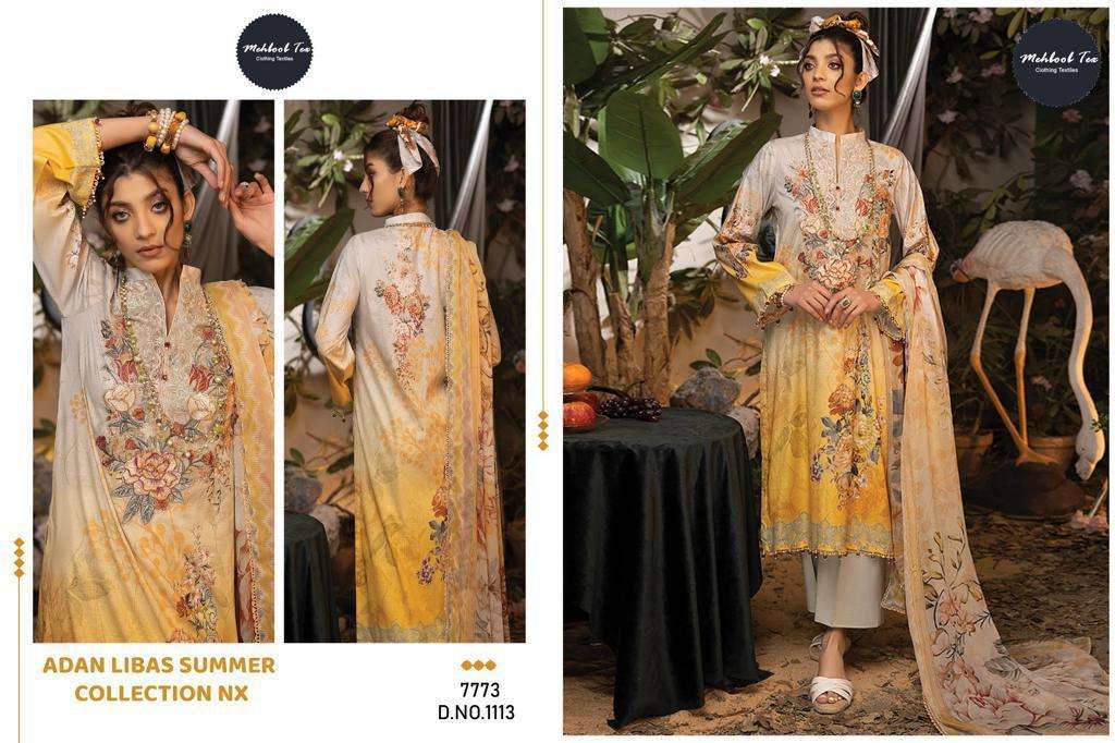 Adan Libas Summer Collection Nx By Mehboob Tex Beautiful Pakistani Suits Colorful Stylish Fancy Casual Wear & Ethnic Wear Pure Cotton Embroidered Dresses At Wholesale Price