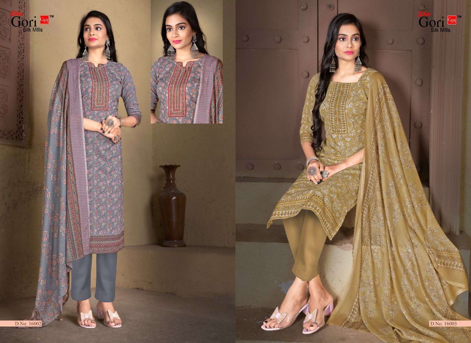 Pakizaa Vol-16 By Shiv Gori Silk Mills 16001 To 16012 Series Beautiful Festive Suits Colorful Stylish Fancy Casual Wear & Ethnic Wear Pure Cotton Dresses At Wholesale Price