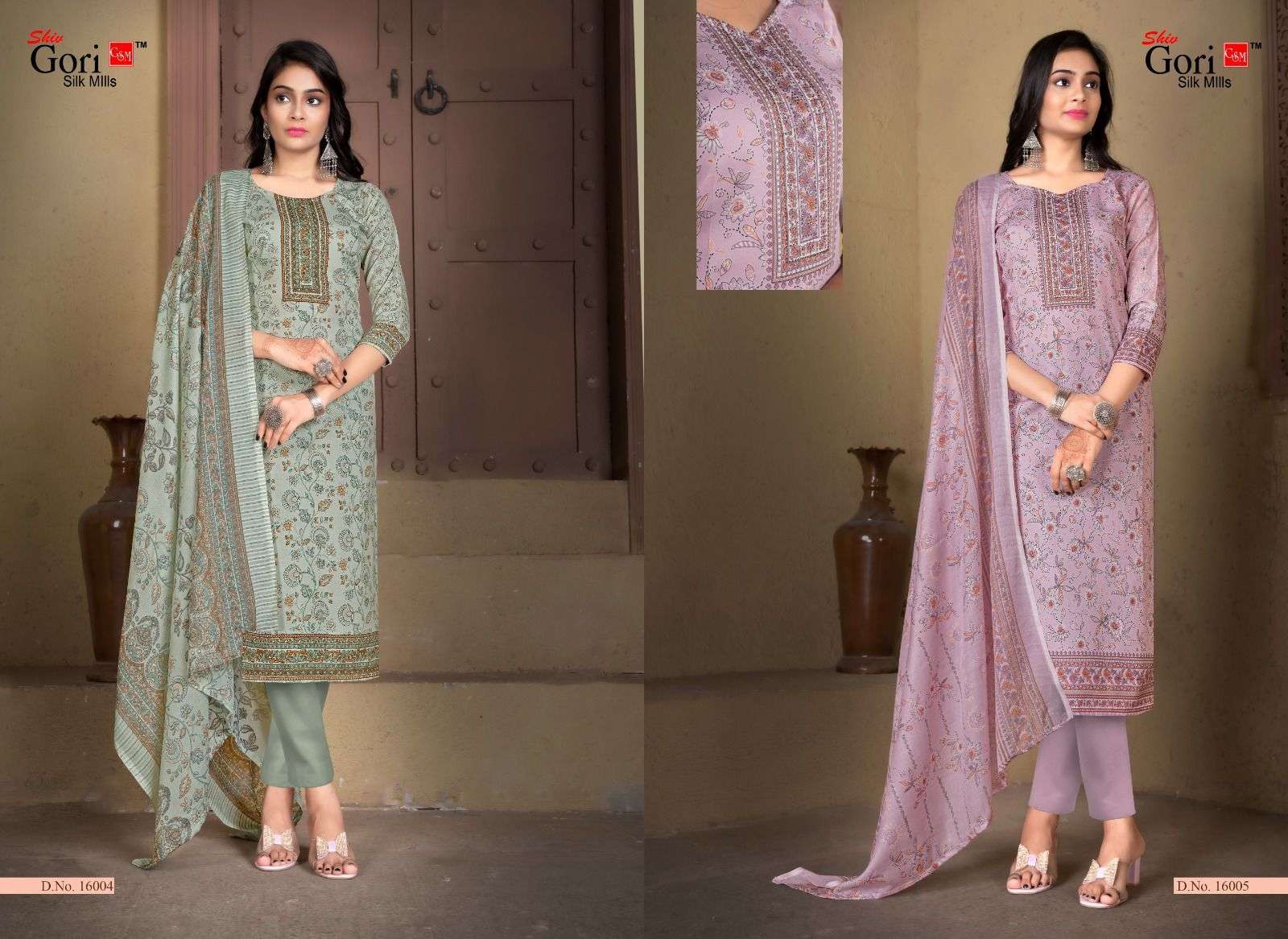 Pakizaa Vol-16 By Shiv Gori Silk Mills 16001 To 16012 Series Beautiful Festive Suits Colorful Stylish Fancy Casual Wear & Ethnic Wear Pure Cotton Dresses At Wholesale Price