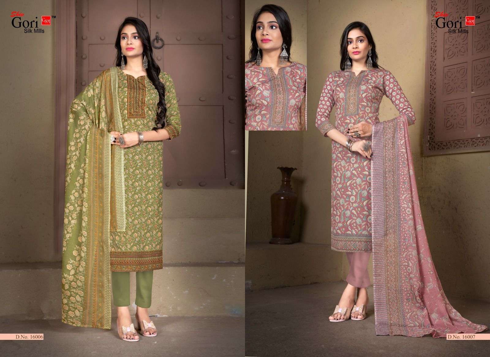 Pakizaa Vol-16 By Shiv Gori Silk Mills 16001 To 16012 Series Beautiful Festive Suits Colorful Stylish Fancy Casual Wear & Ethnic Wear Pure Cotton Dresses At Wholesale Price