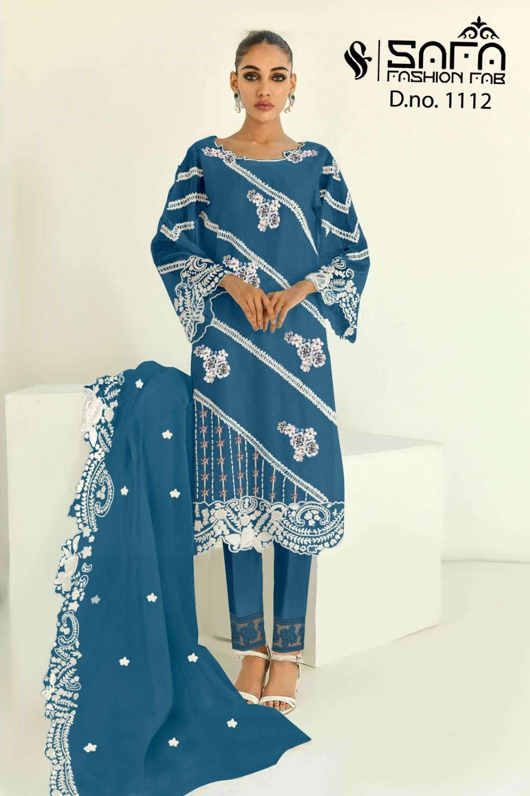 Safa 1112 Colours By Safa Fashion 1112-A To 1112-D Series Beautiful Pakistani Suits Stylish Colorful Fancy Casual Wear & Ethnic Wear Heavy Georgette Embroidered Dresses At Wholesale Price