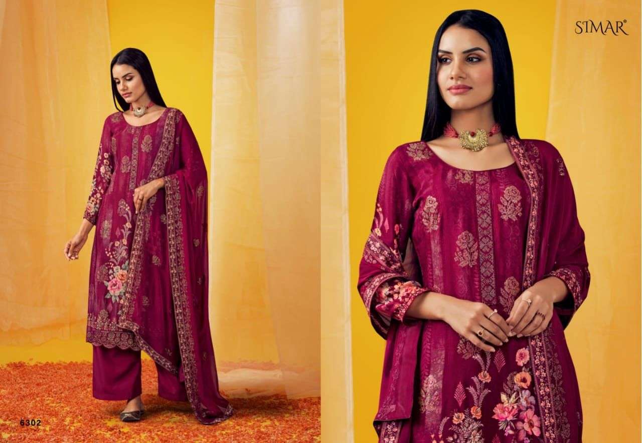 Turfa By Glossy 6300 To 6305 Series Beautiful Pakistani Suits Stylish Colorful Fancy Casual Wear & Ethnic Wear Viscose Chinnon Print Dresses At Wholesale Price