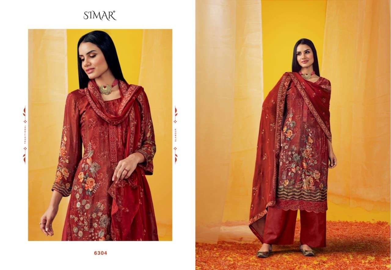 Turfa By Glossy 6300 To 6305 Series Beautiful Pakistani Suits Stylish Colorful Fancy Casual Wear & Ethnic Wear Viscose Chinnon Print Dresses At Wholesale Price