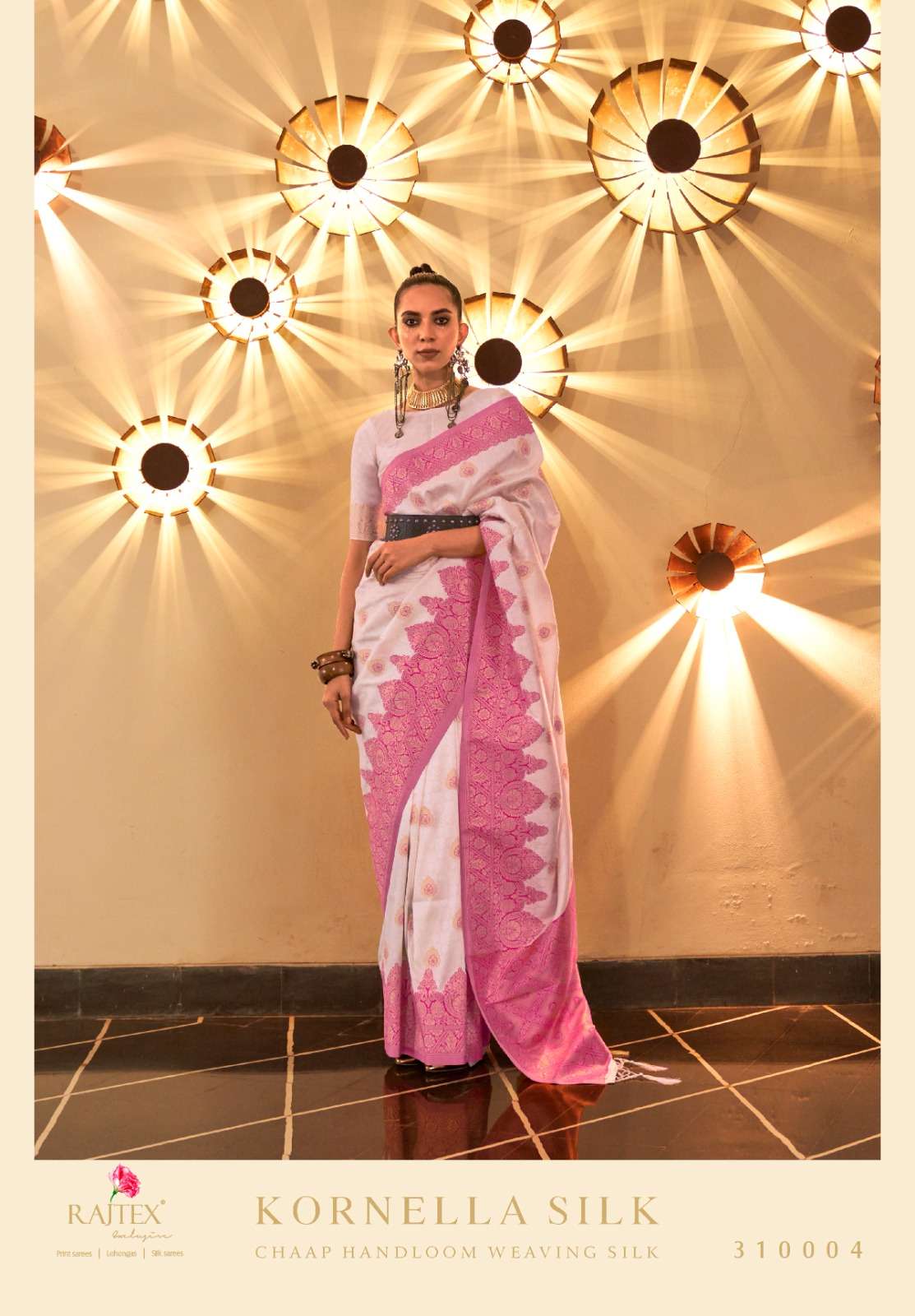 Kornella Silk By Raj Tex 310001 To 310006 Series Indian Traditional Wear Collection Beautiful Stylish Fancy Colorful Party Wear & Occasional Wear Handloom Silk Sarees At Wholesale Price