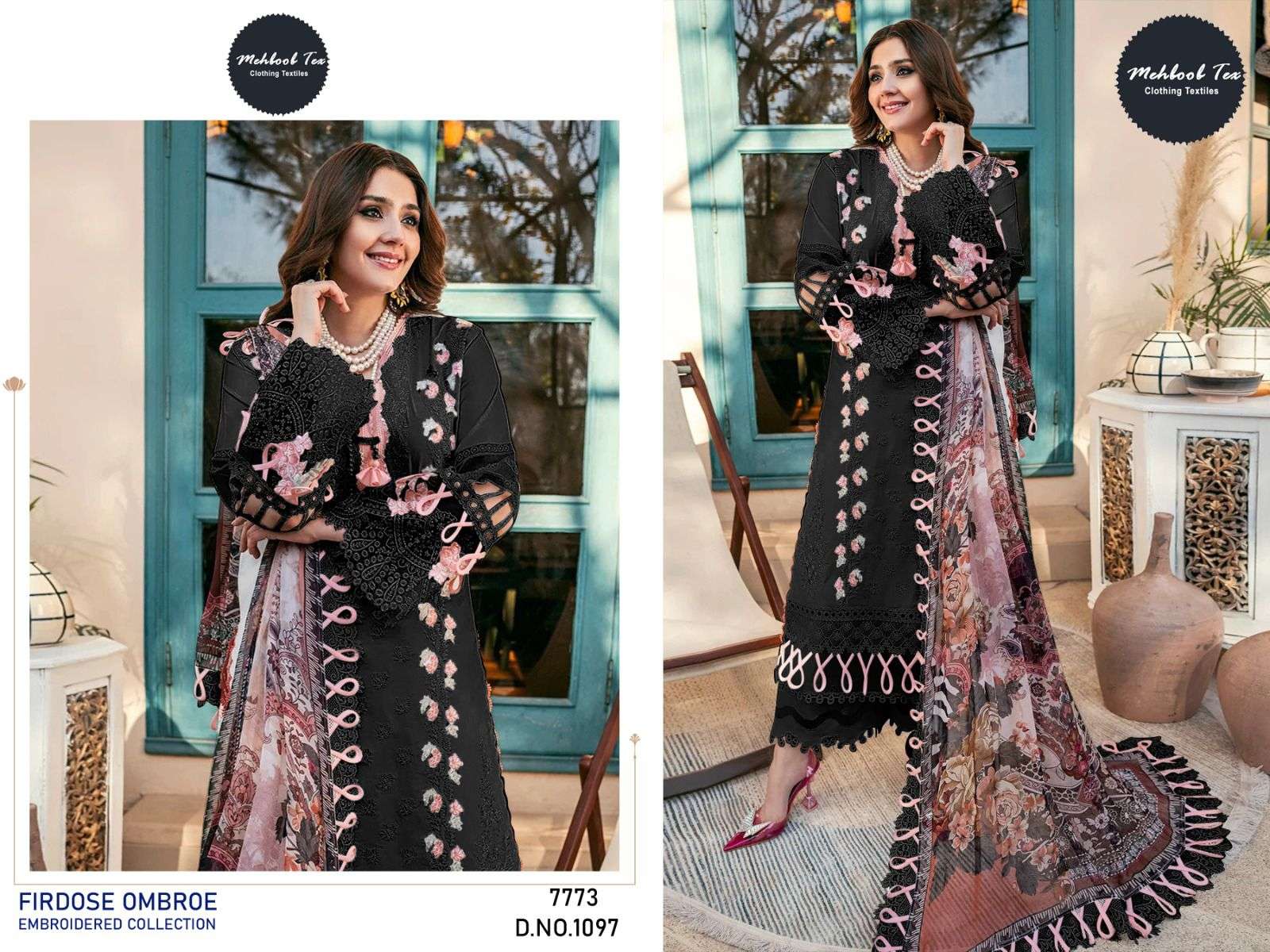 Firdose Ombroe By Mehboob Tex Beautiful Pakistani Suits Colorful Stylish Fancy Casual Wear & Ethnic Wear Pure Rayon Embroidered Dresses At Wholesale Price