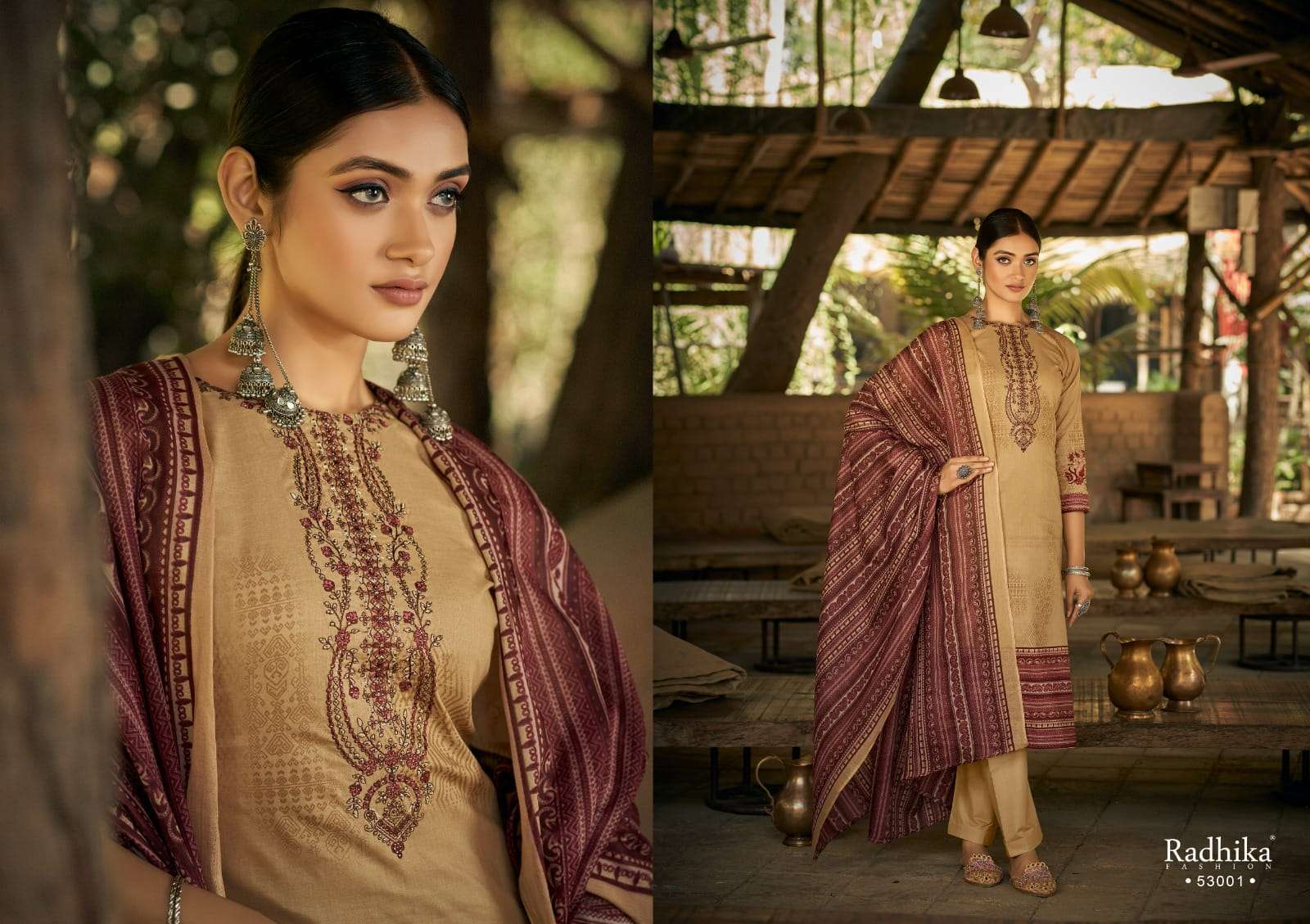Mussaret Vol-21 By Radhika Fashion 53001 To 53008 Series Beautiful Stylish Festive Suits Fancy Colorful Casual Wear & Ethnic Wear & Ready To Wear Pure Cambric Cotton Print Dresses At Wholesale Price
