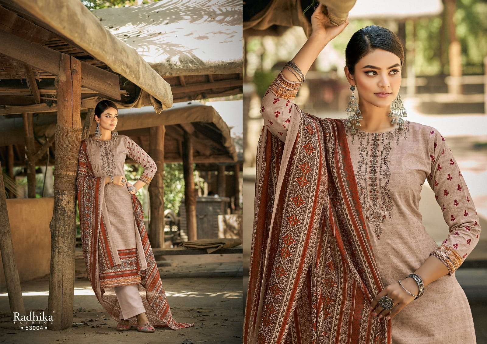 Mussaret Vol-21 By Radhika Fashion 53001 To 53008 Series Beautiful Stylish Festive Suits Fancy Colorful Casual Wear & Ethnic Wear & Ready To Wear Pure Cambric Cotton Print Dresses At Wholesale Price