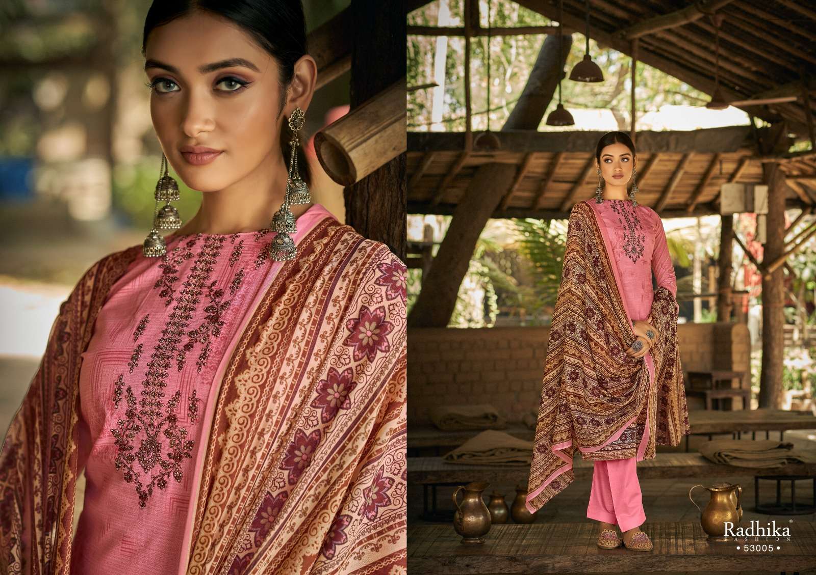 Mussaret Vol-21 By Radhika Fashion 53001 To 53008 Series Beautiful Stylish Festive Suits Fancy Colorful Casual Wear & Ethnic Wear & Ready To Wear Pure Cambric Cotton Print Dresses At Wholesale Price