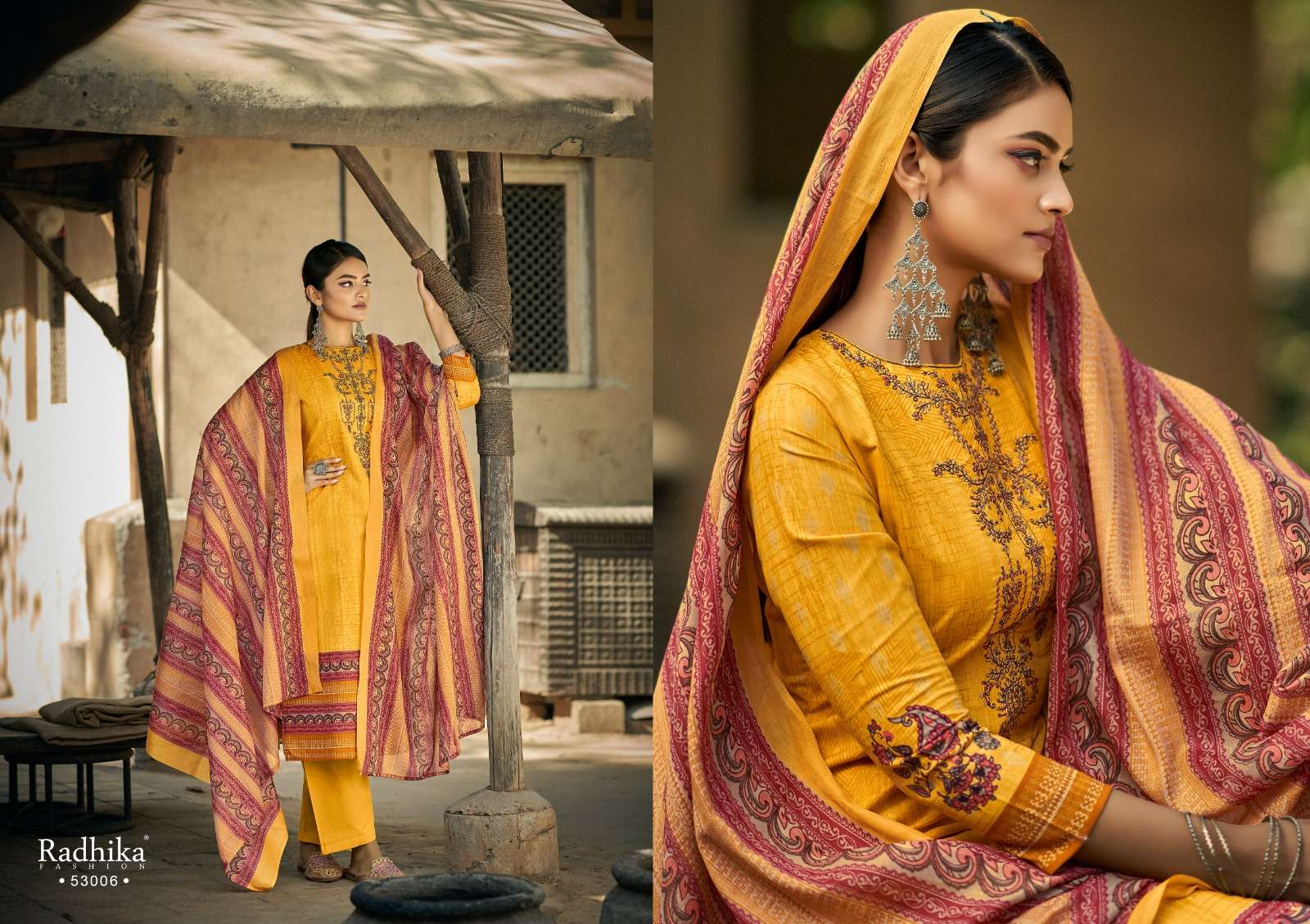 Mussaret Vol-21 By Radhika Fashion 53001 To 53008 Series Beautiful Stylish Festive Suits Fancy Colorful Casual Wear & Ethnic Wear & Ready To Wear Pure Cambric Cotton Print Dresses At Wholesale Price