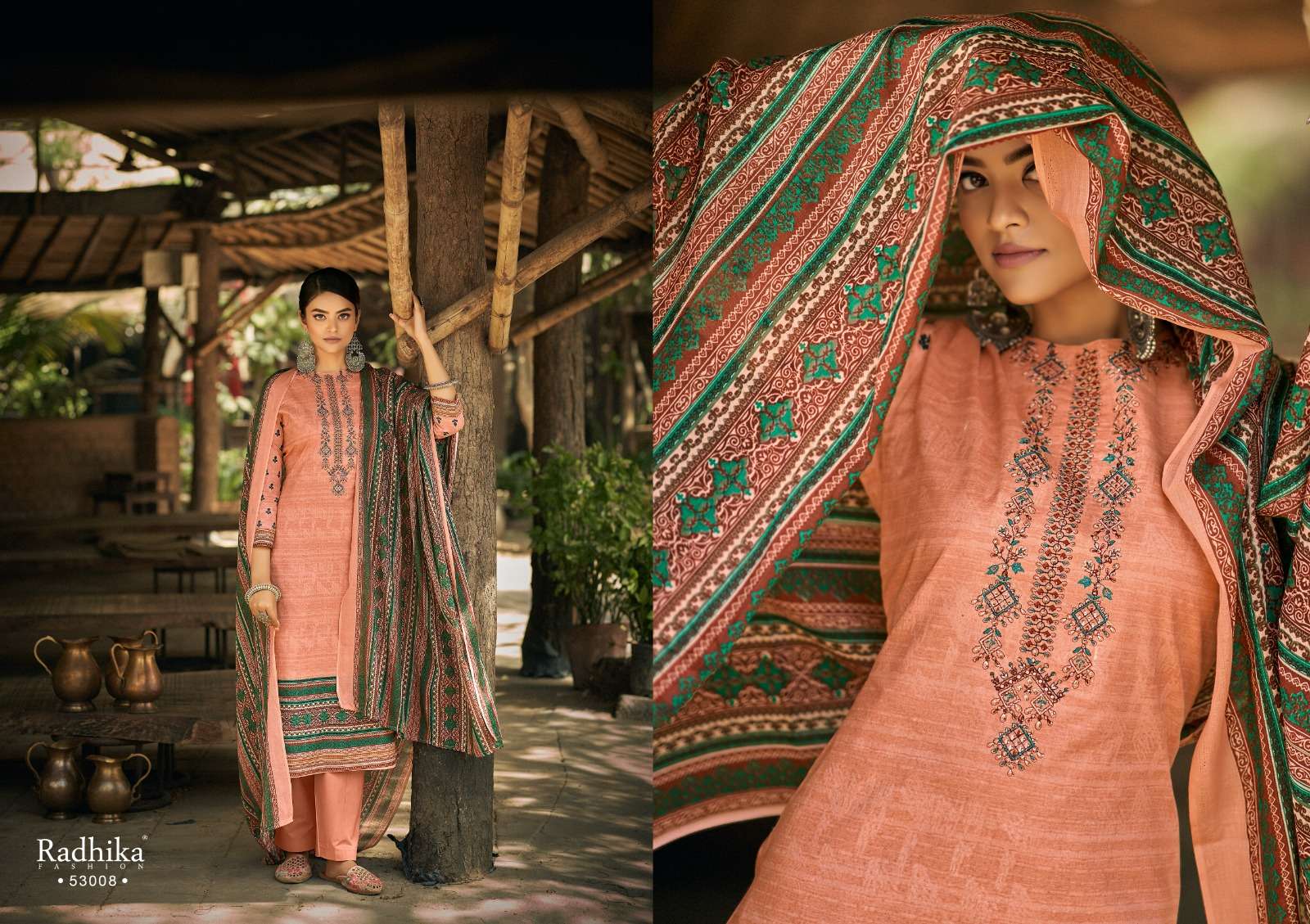 Mussaret Vol-21 By Radhika Fashion 53001 To 53008 Series Beautiful Stylish Festive Suits Fancy Colorful Casual Wear & Ethnic Wear & Ready To Wear Pure Cambric Cotton Print Dresses At Wholesale Price
