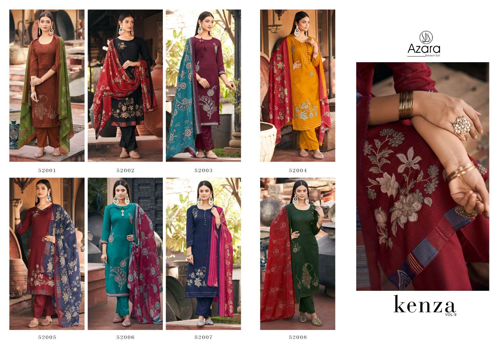 Kenza Vol-9 By Radhika Fashion 52001 To 52008 Series Beautiful Suits Colorful Stylish Fancy Casual Wear & Ethnic Wear Pure Slub Cotton Print Dresses At Wholesale Price