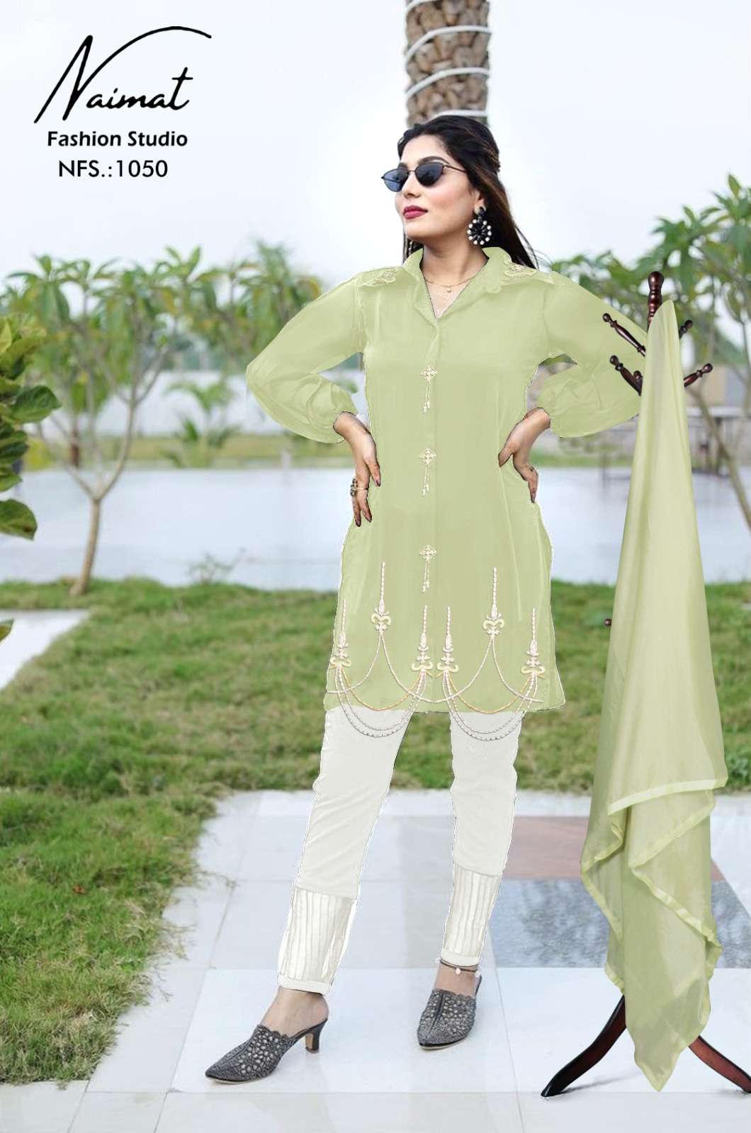 Naimat-1050 Colours By Naimat Fashion Studio 1050-A To 1050-B Series Beautiful Stylish Pakistani Suits Fancy Colorful Casual Wear & Ethnic Wear & Ready To Wear Pure Georgette Embroidery Dresses At Wholesale Price